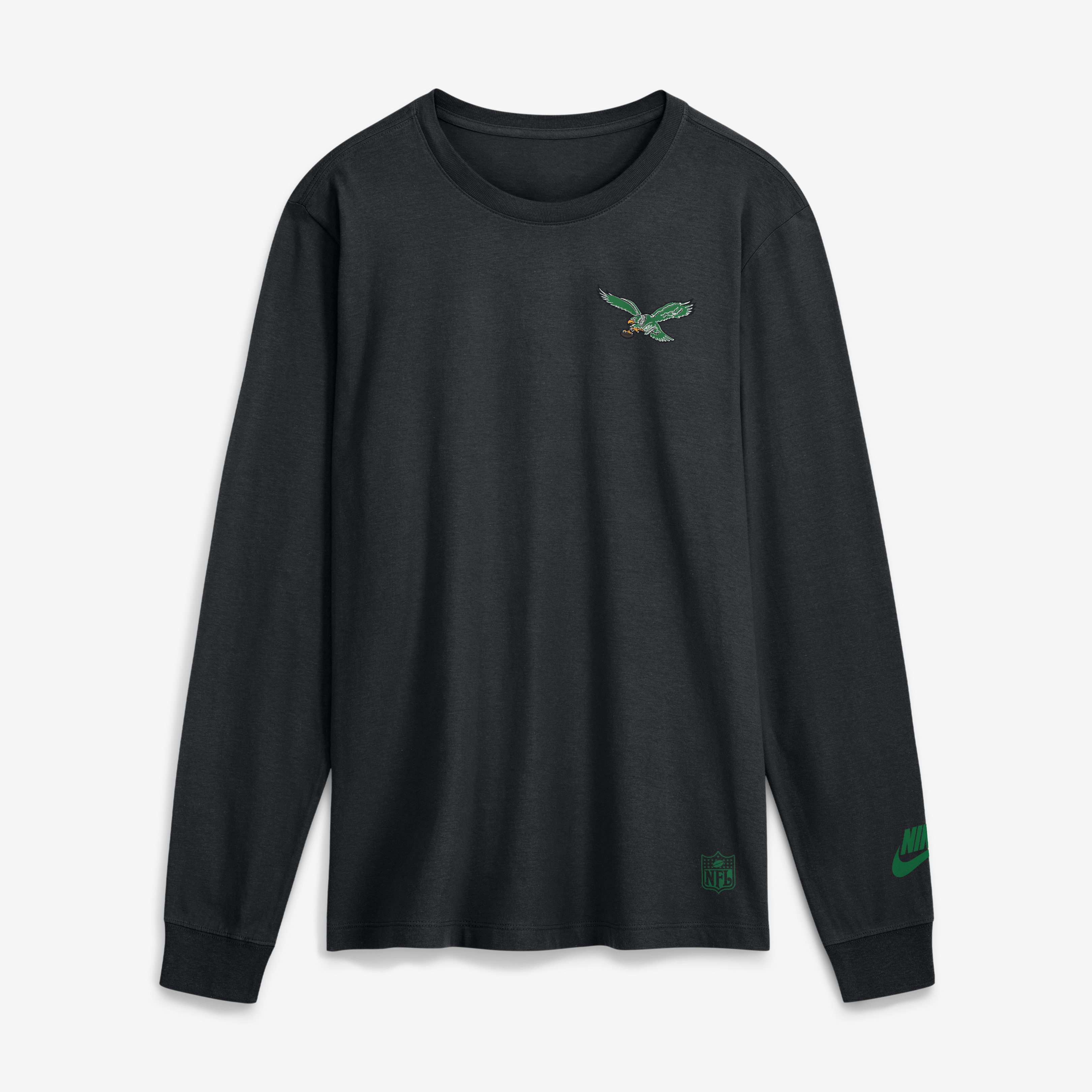 T-shirt à manches longues Nike Philadelphia Eagles Double Rewind noir pour homme