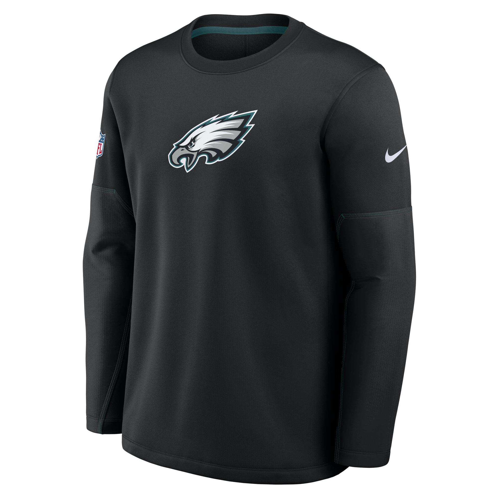 Men's Nike Black Philadelphia Eagles Sideline Coaches Team Present Midweight Therma-FIT Sweatshirt