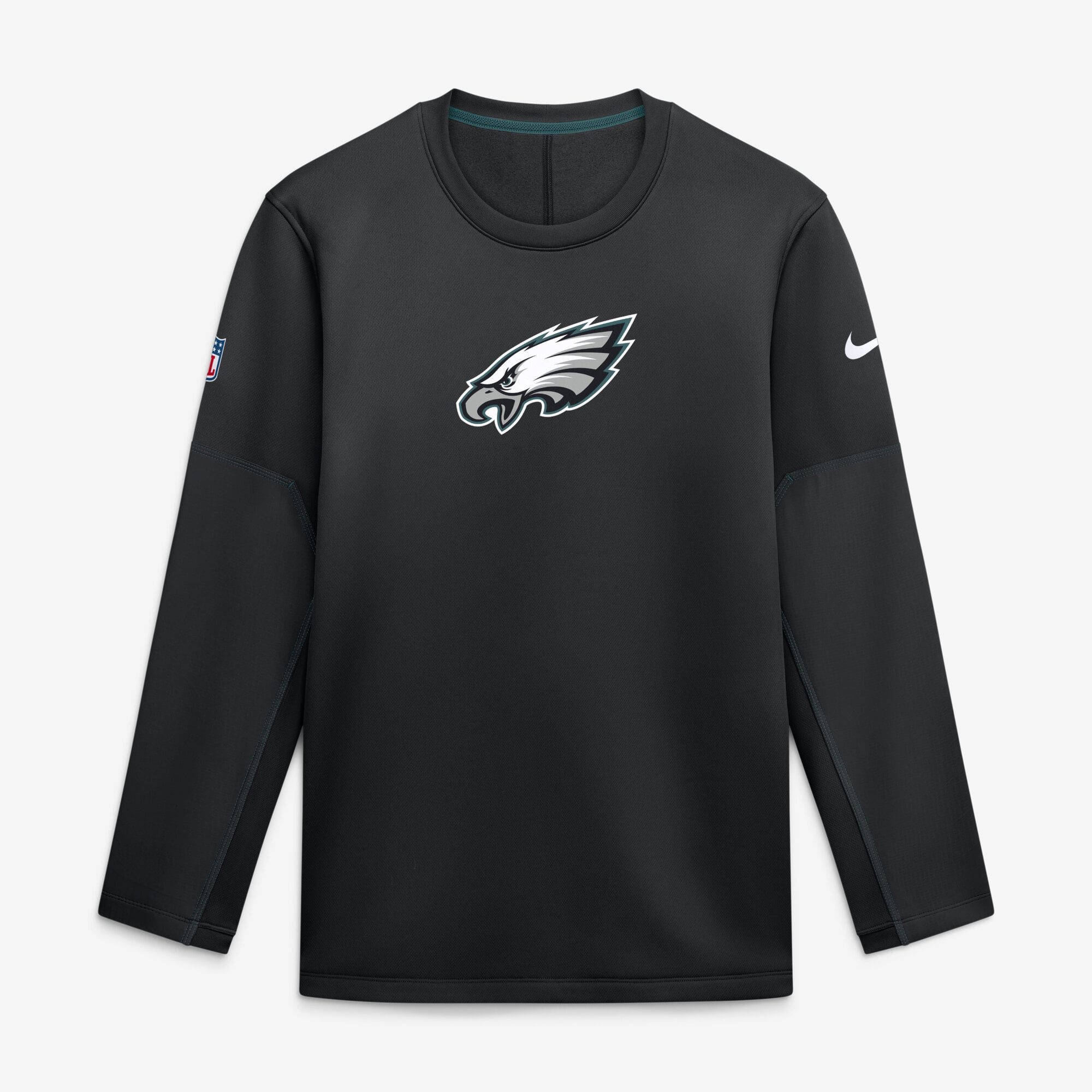 Men's Nike Black Philadelphia Eagles Sideline Coaches Team Present Midweight Therma-FIT Sweatshirt