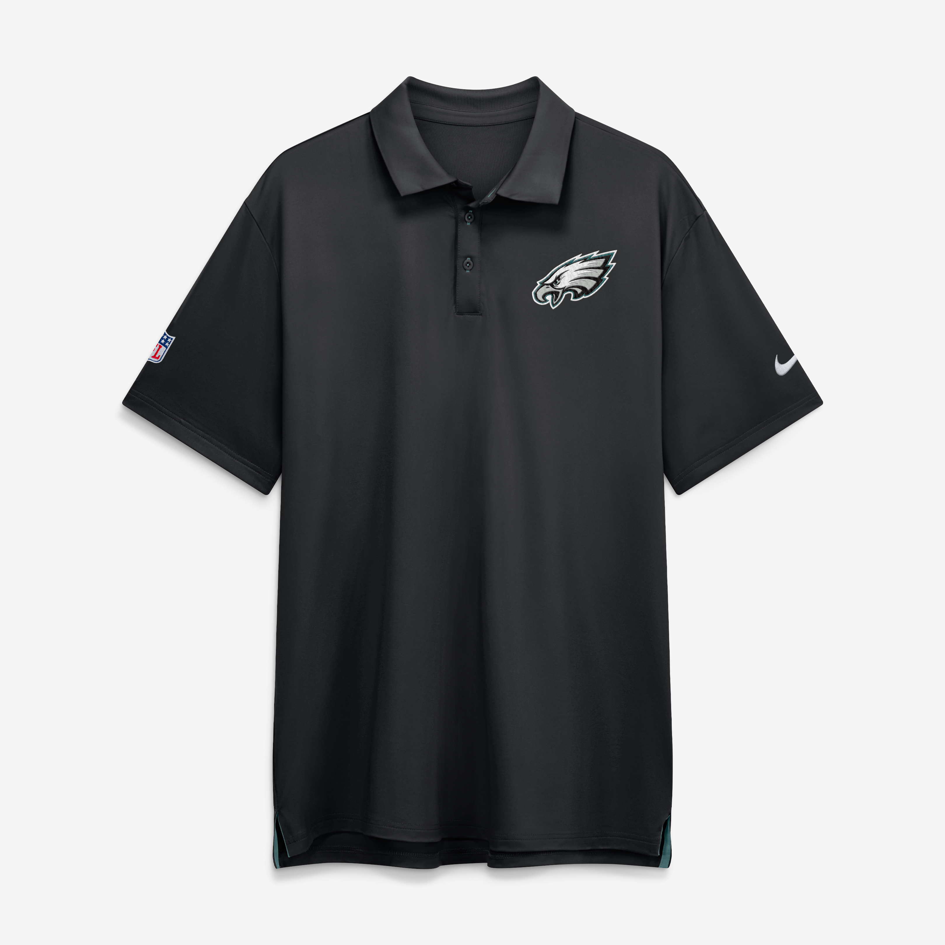 Men's Nike Black Philadelphia Eagles Sideline Powerful Blocking Dri-FIT Tour Polo