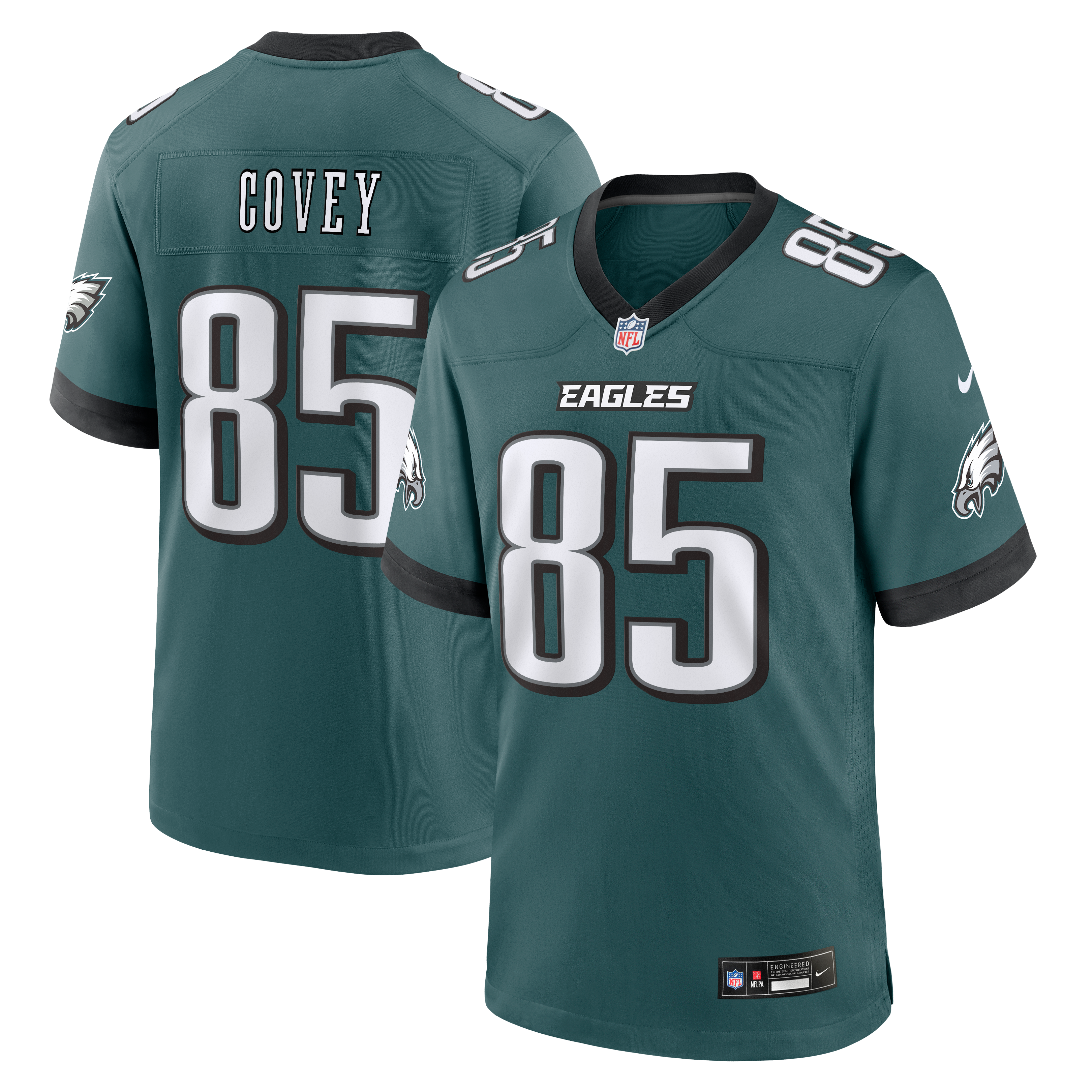 Maillot de match Nike Britain Covey Midnight Green Philadelphia Eagles pour homme