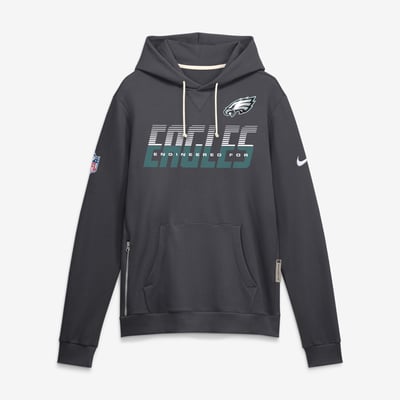Philadelphia Eagles Nike Sideline Standard Issue Dri-FIT Hoodie - Charcoal