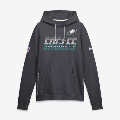 Philadelphia Eagles Nike Sideline Standard Issue Top Prospect Dri-FIT Hoodie - Charcoal