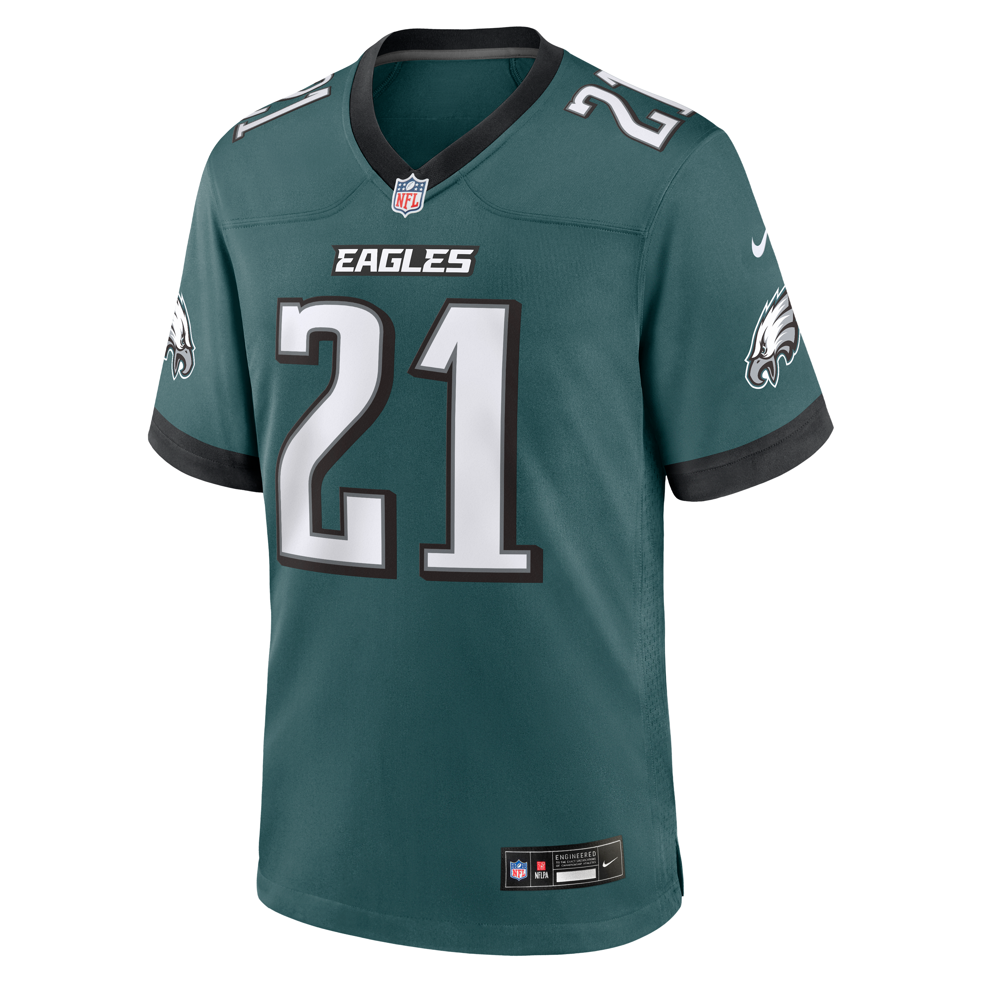 Maillot de match Nike Cole Wisniewski vert nuit des Eagles Philadelphie pour homme