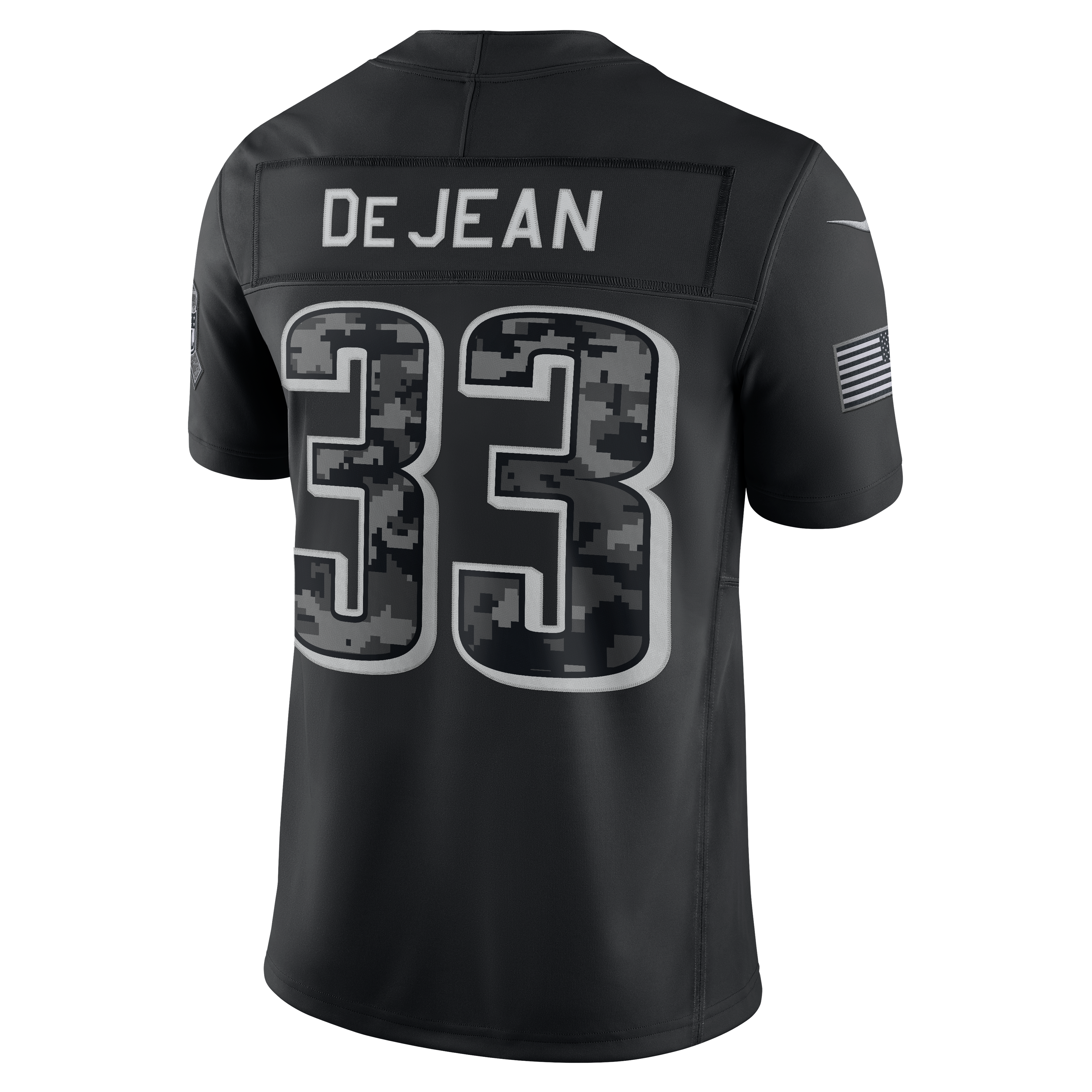 Men's Nike Cooper DeJean Black Philadelphia Eagles 2026 Salute to Service Stitched Limited Jersey