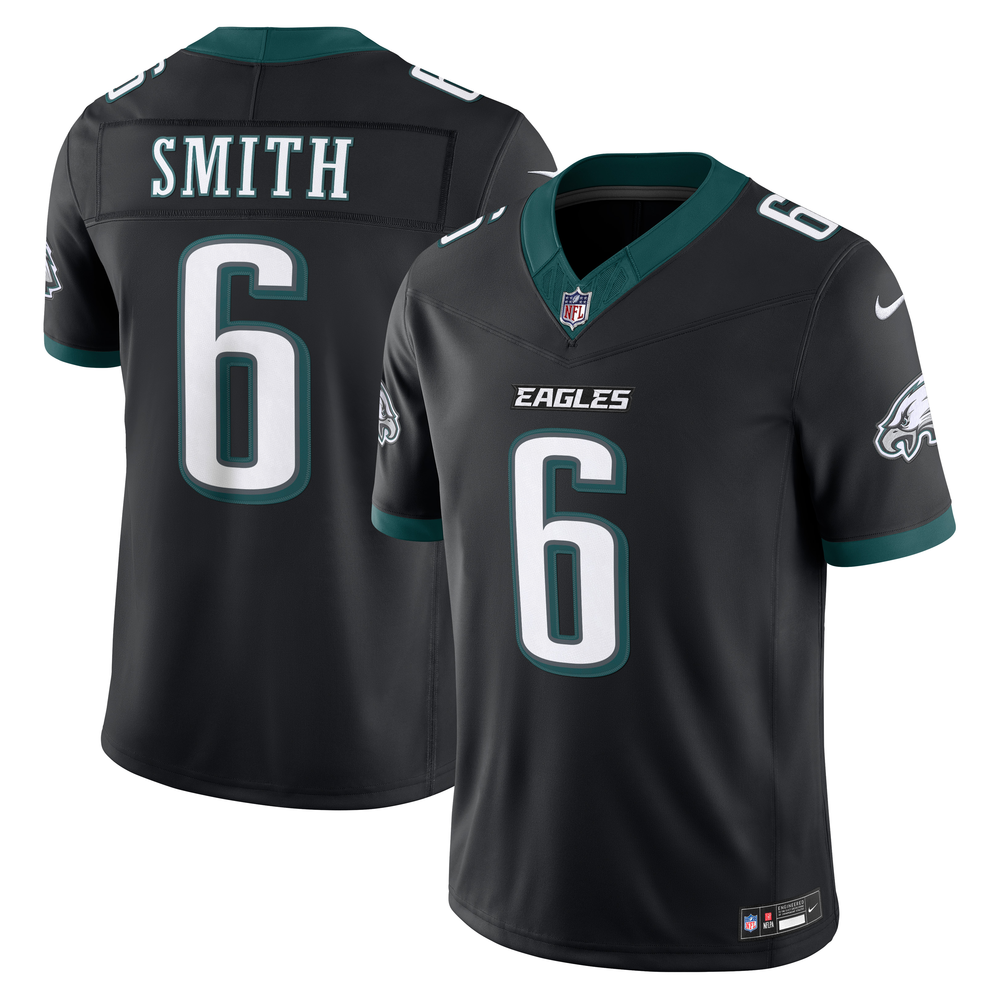 Men's Nike DeVonta Smith Midnight Green Philadelphia Eagles Team Vapor F.U.S.E. Stitched Limited Jersey