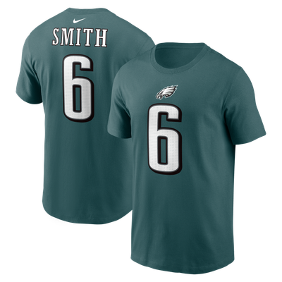 DeVonta Smith Philadelphia Eagles Nike Name & Number T-Shirt - Midnight Green