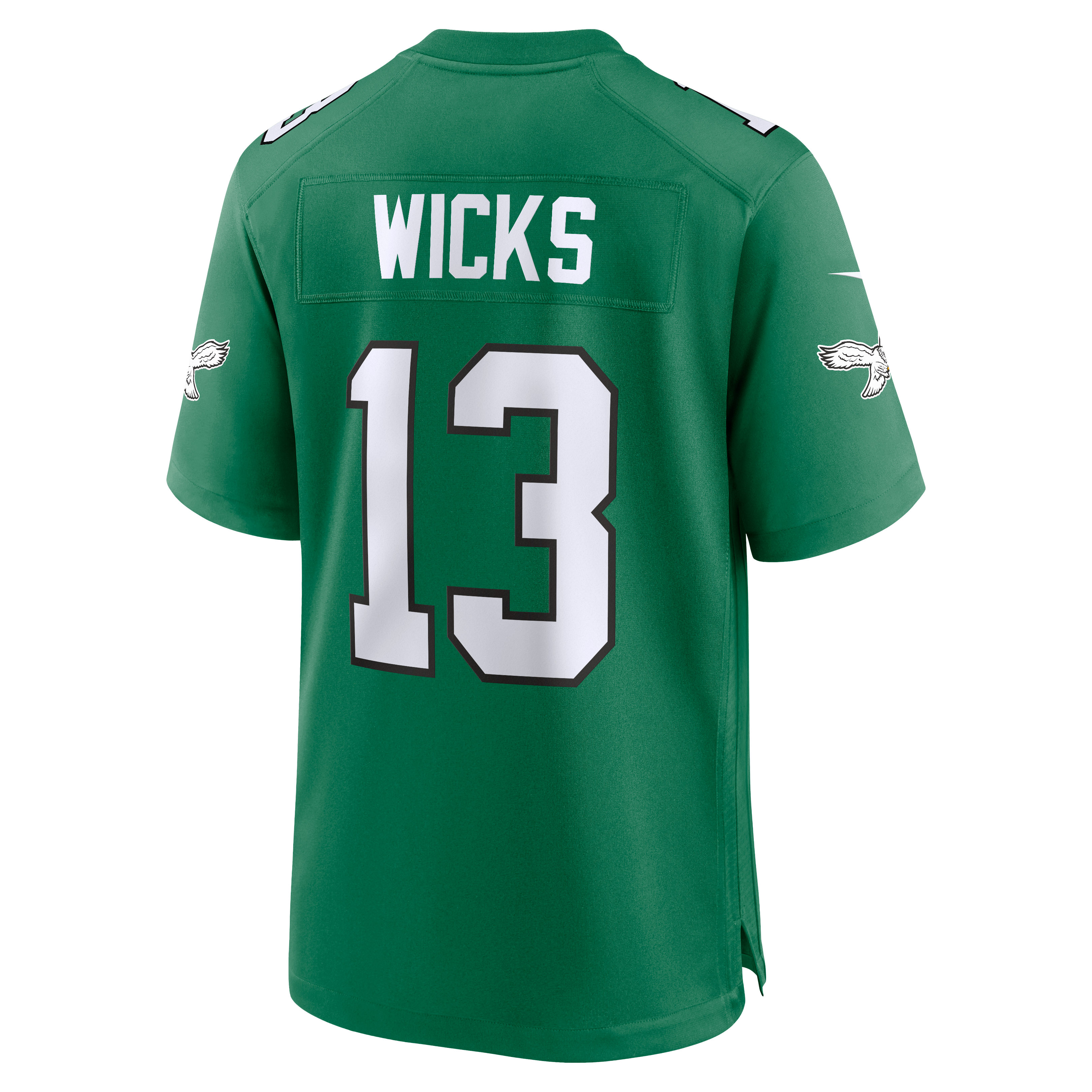 Maillot alternatif Nike Dontayvion Wicks Kelly Green des Eagles de Philadelphie pour homme