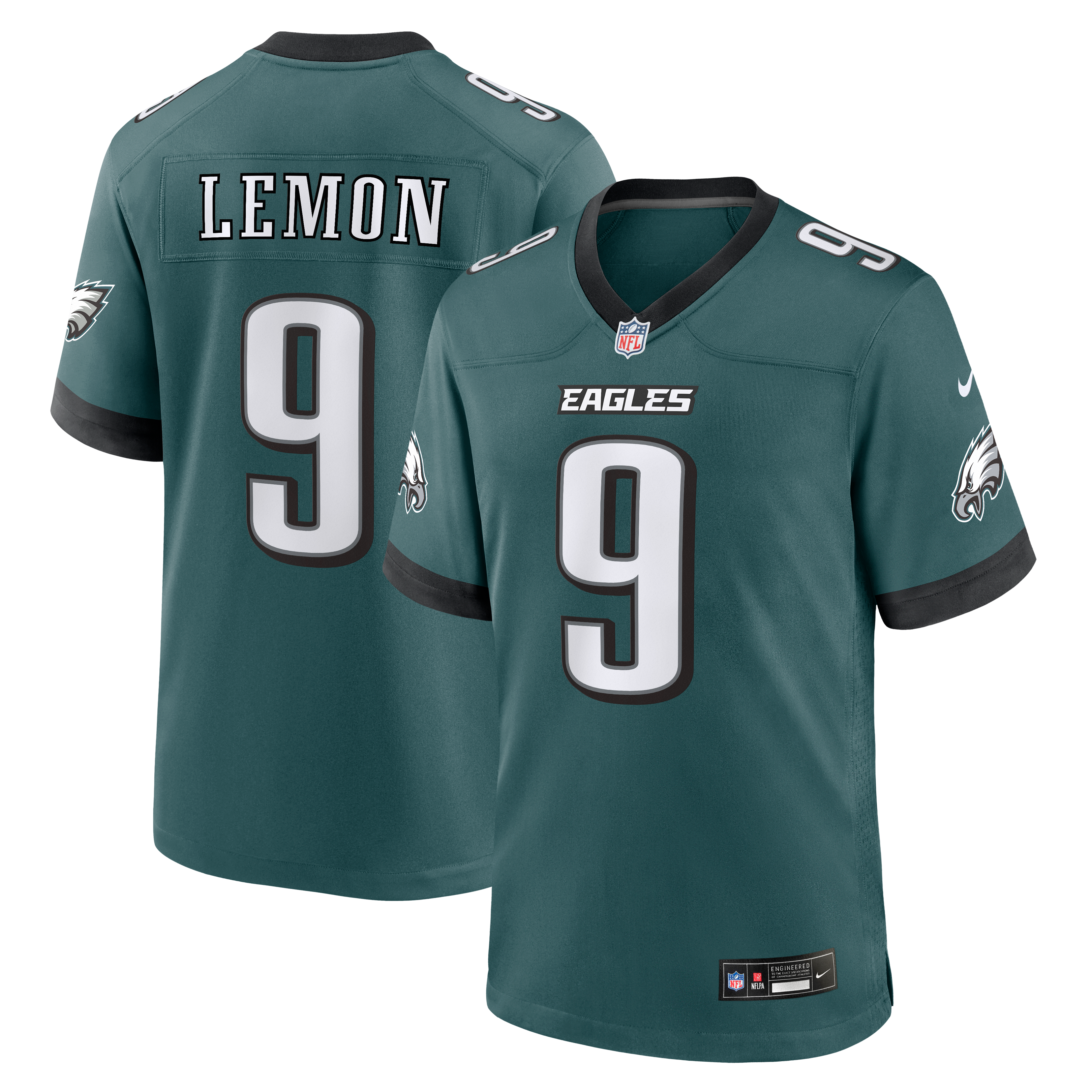 Maillot de match Nike vert Philadelphia Eagles Makai Lemon pour homme