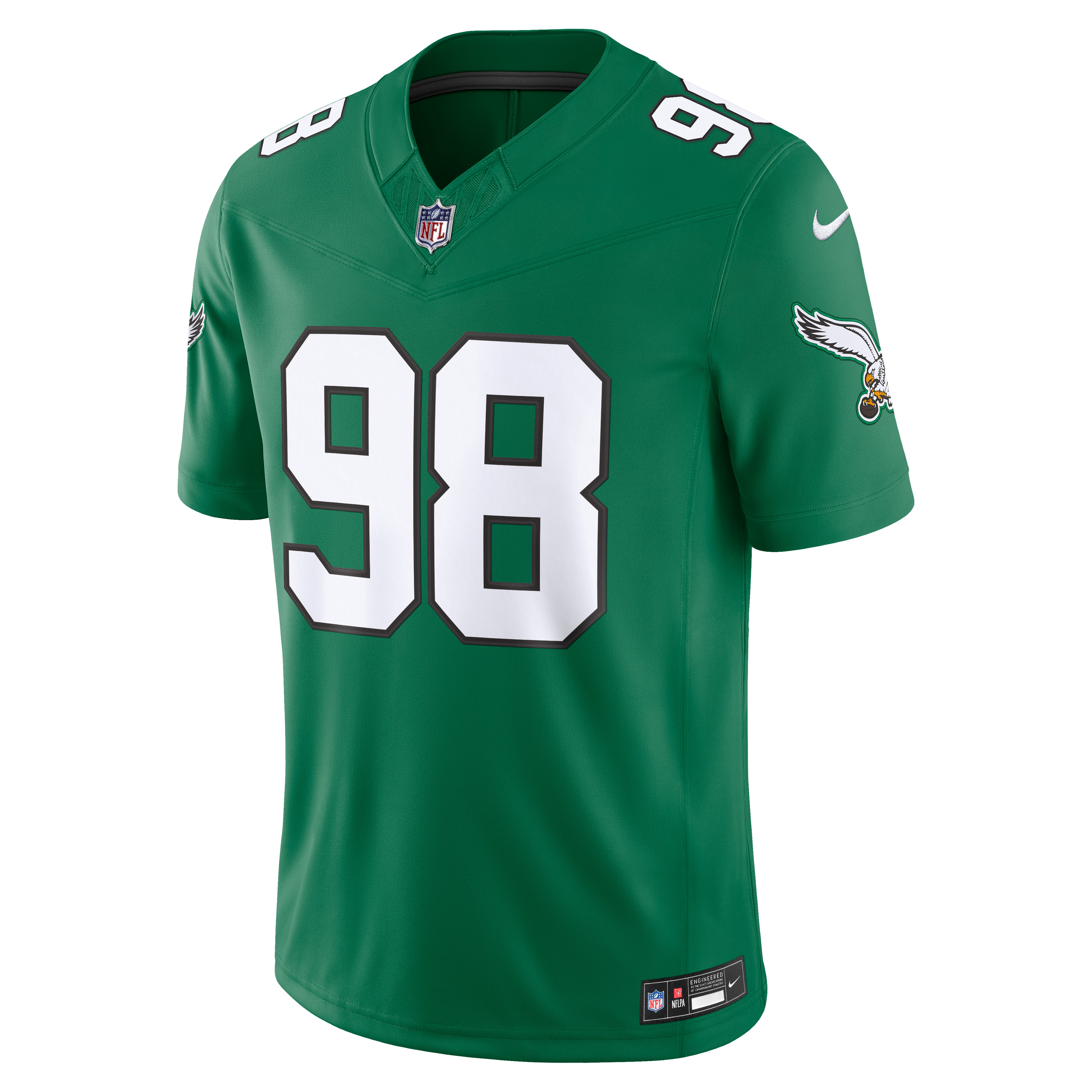 Maillot Nike Jalen Carter Midnight Green Philadelphia Eagles Team Vapor F.U.S.E. Stitched Limited pour homme