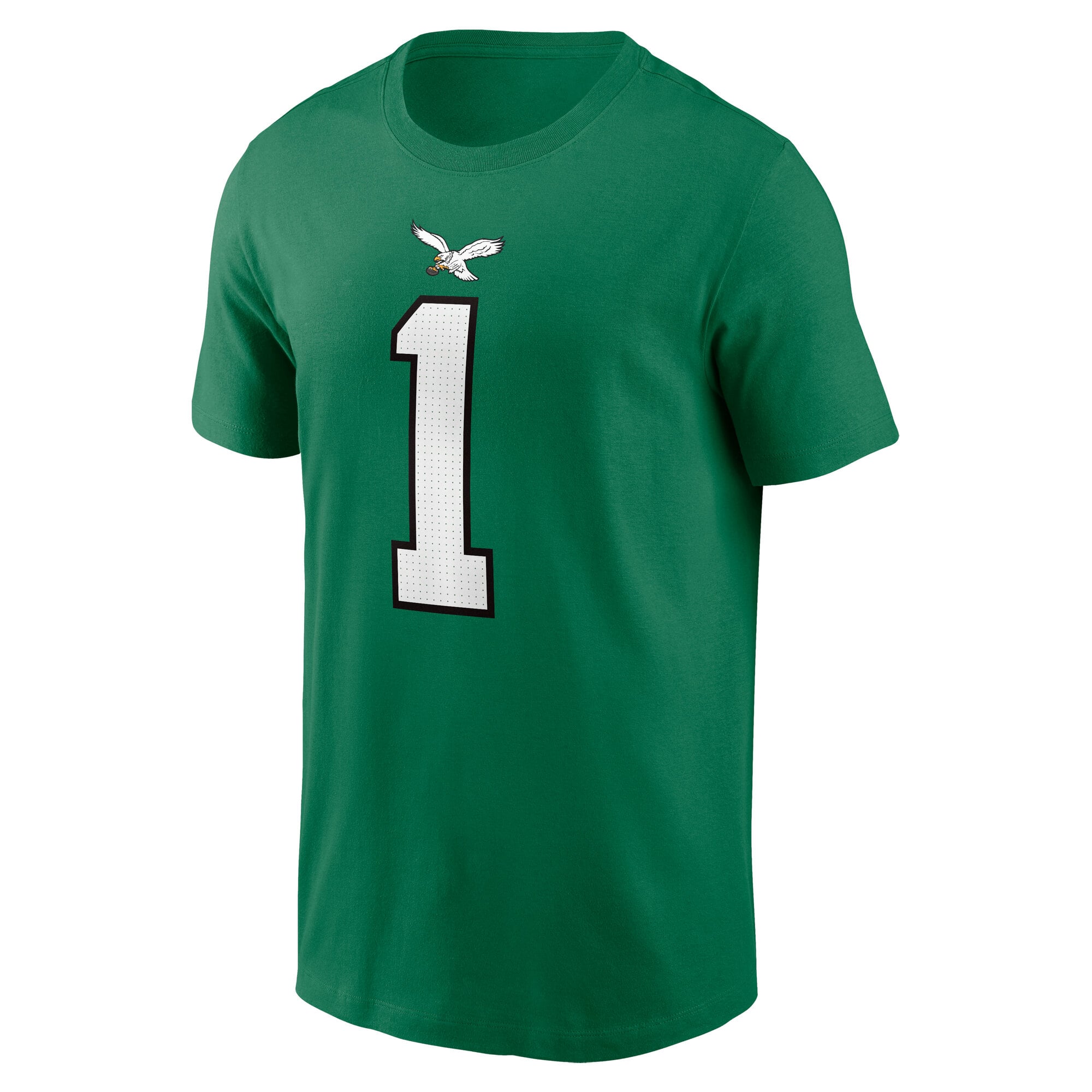 T-shirt Nike Jalen Hurts Kelly Green Philadelphia Eagles pour homme, avec nom et numéro
