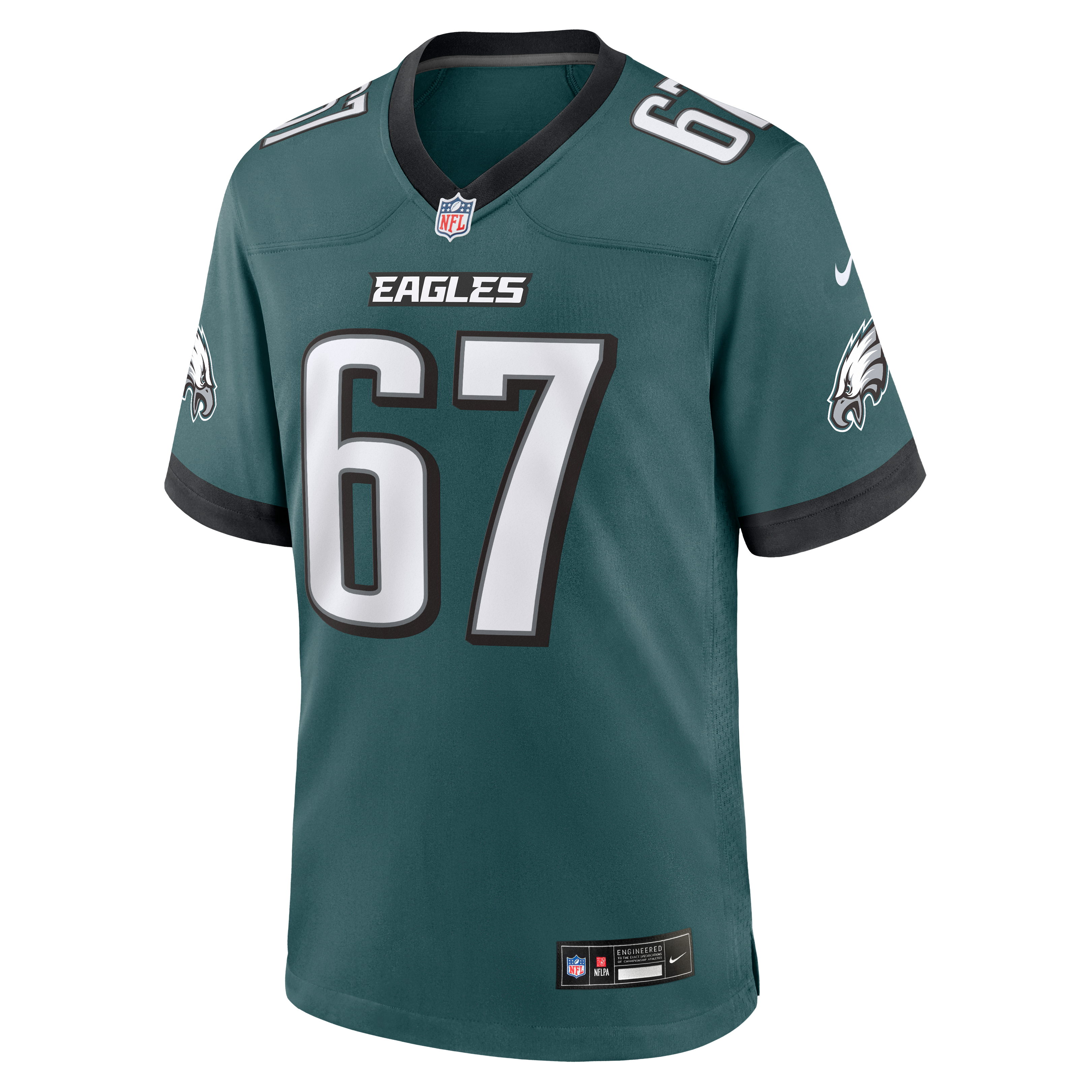 Men's Nike John Ojukwu Midnight Green Philadelphia Eagles Team Game Jersey
