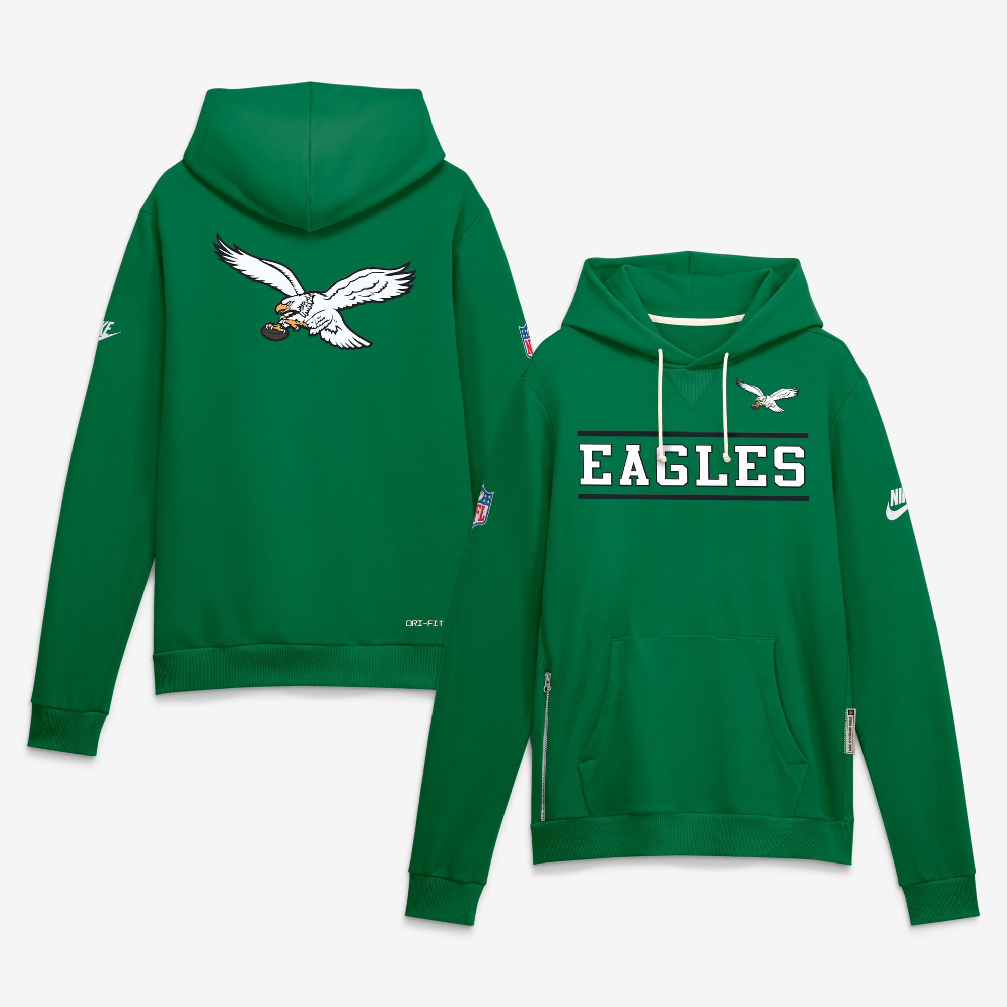 Men's Nike Kelly Green Philadelphia Eagles Alt Sideline Standard Issue Dri-FIT Hoodie