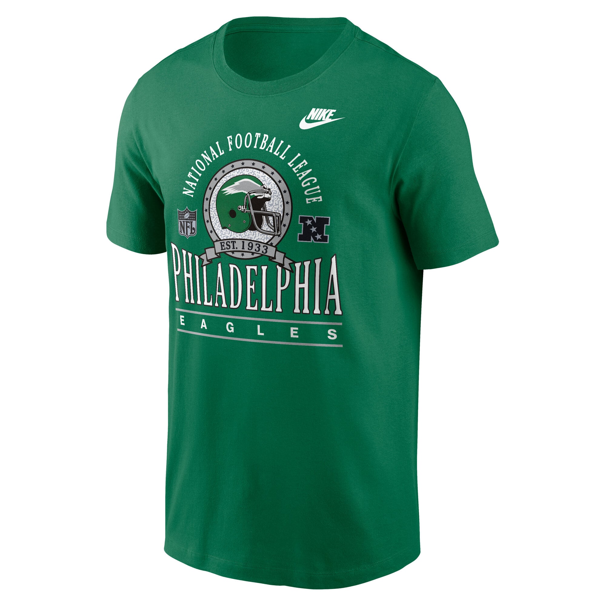 Men's Nike Kelly Green Philadelphia Eagles Rewind Team Spirit Essential Cotton T-Shirt