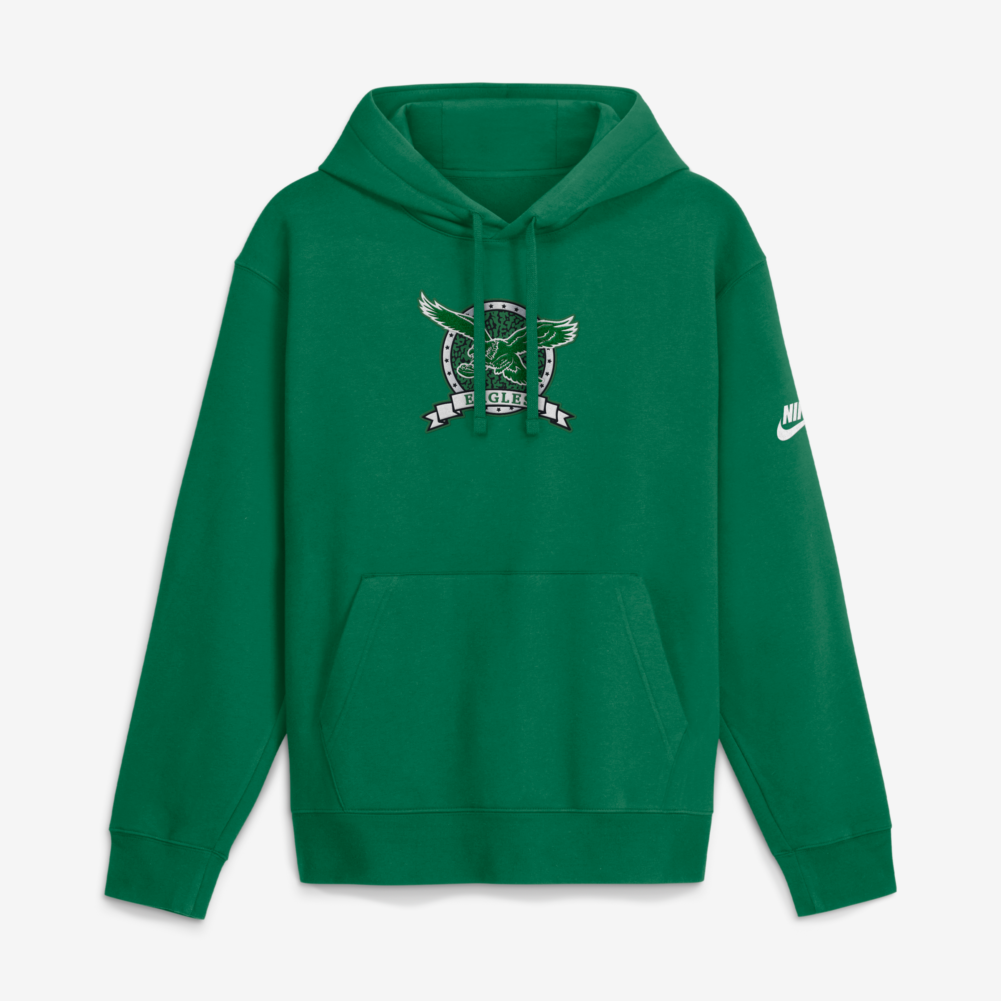 Men's Nike  Kelly Green Philadelphia Eagles Short Pass Rewind Club Fleece Hoodie