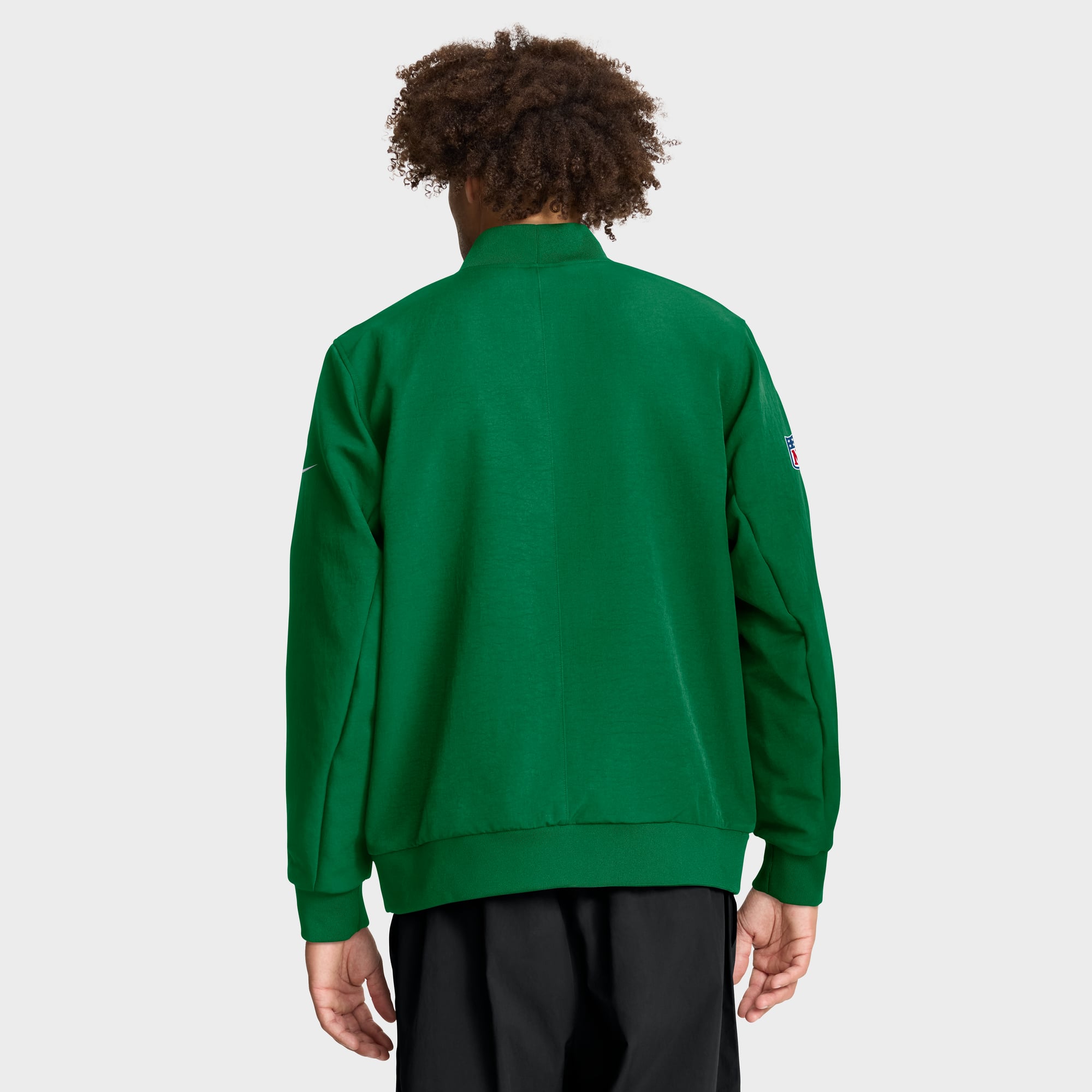 Men's Nike Kelly Green Philadelphia Eagles Sideline Powerful Blocking Full-Zip Dri-FIT Bomber Jacket
