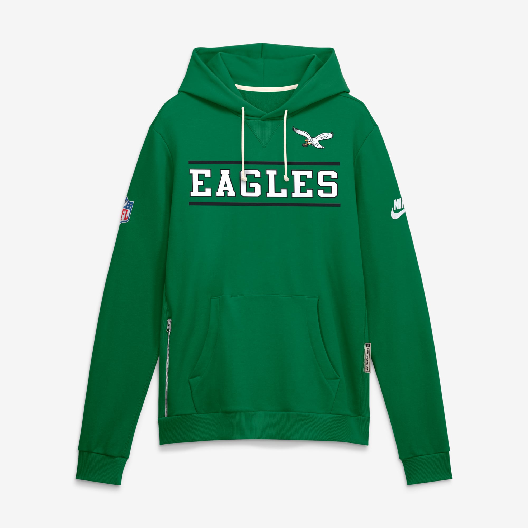 Men's Nike Kelly Green Philadelphia Eagles Standard Issue Replay Officials Alternate Dri-FIT Hoodie