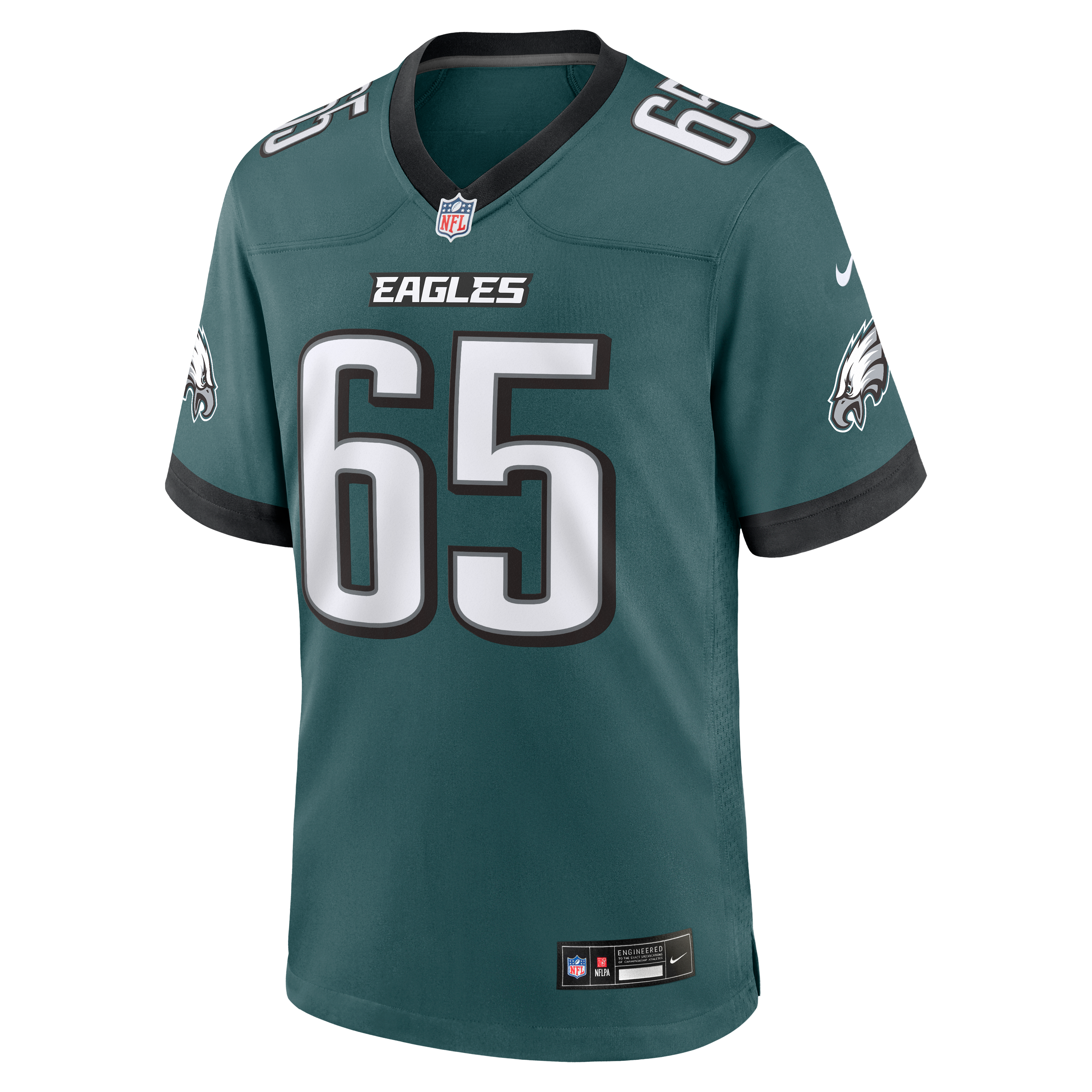 Men's Nike Lane Johnson Midnight Green Philadelphia Eagles Team Game Jersey