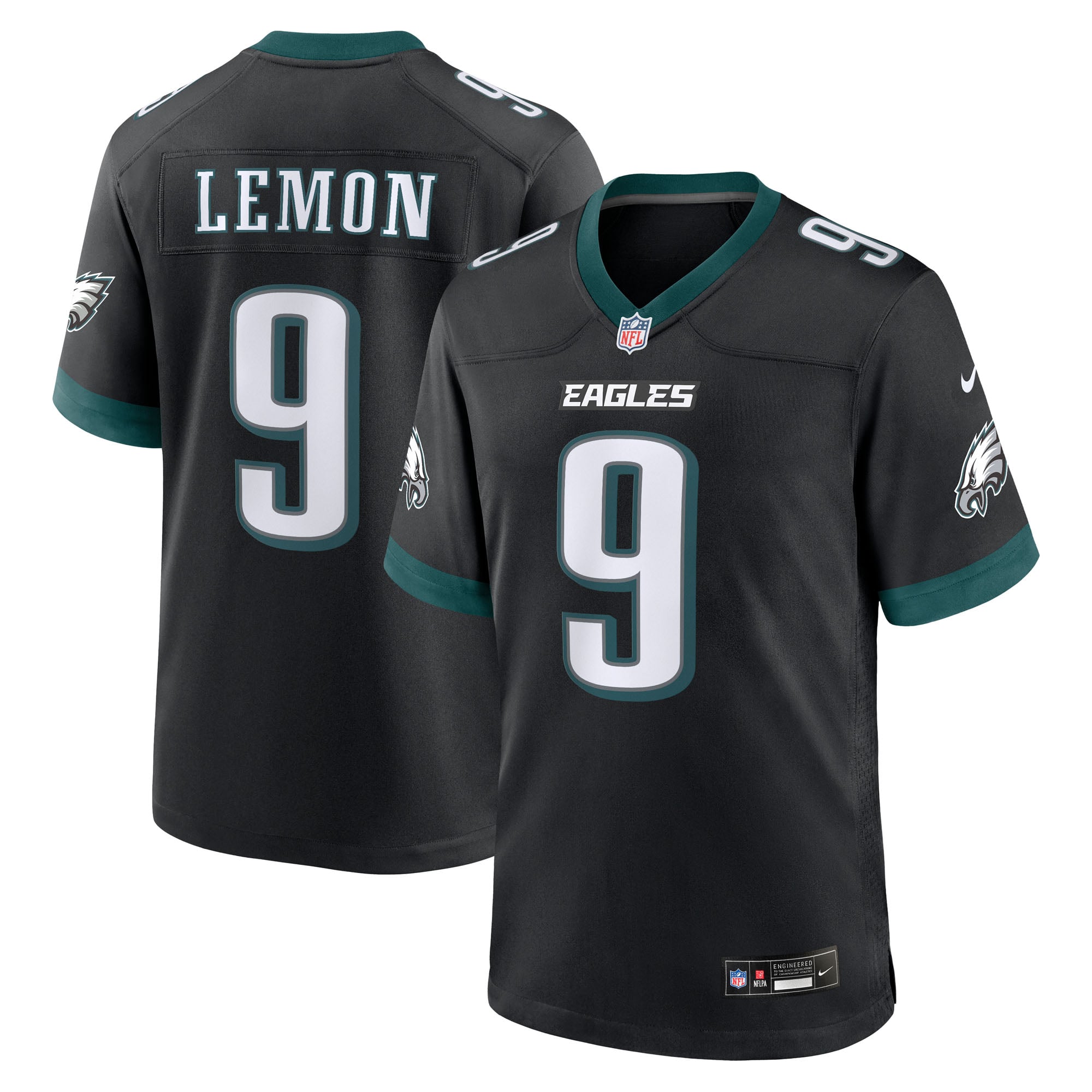 Maillot de match alternatif Nike Makai Lemon Kelly Green des Eagles Philadelphie pour homme
