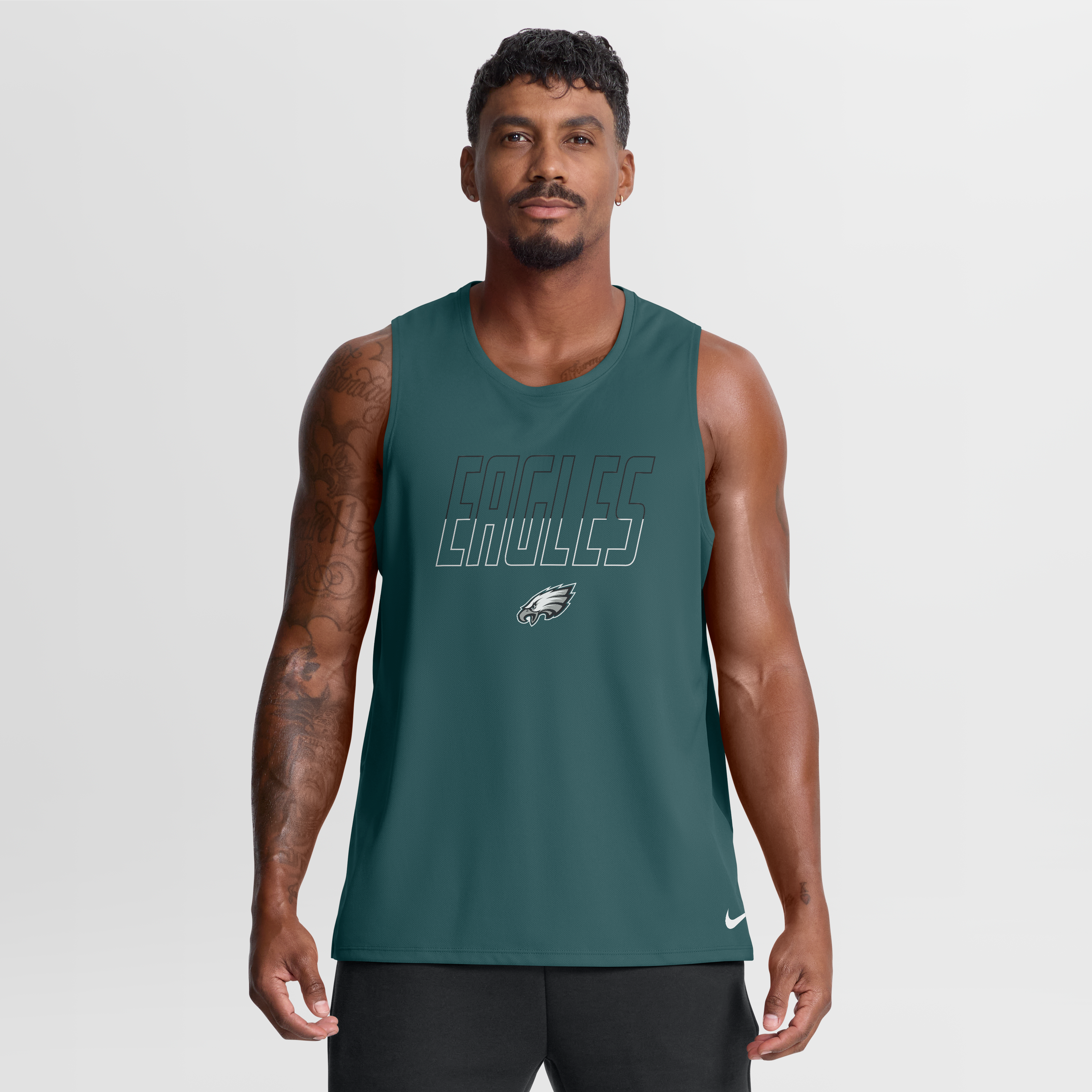 Débardeur Nike Dri-FIT Kickoff Miler vert nuit pour homme des Eagles de Philadelphie