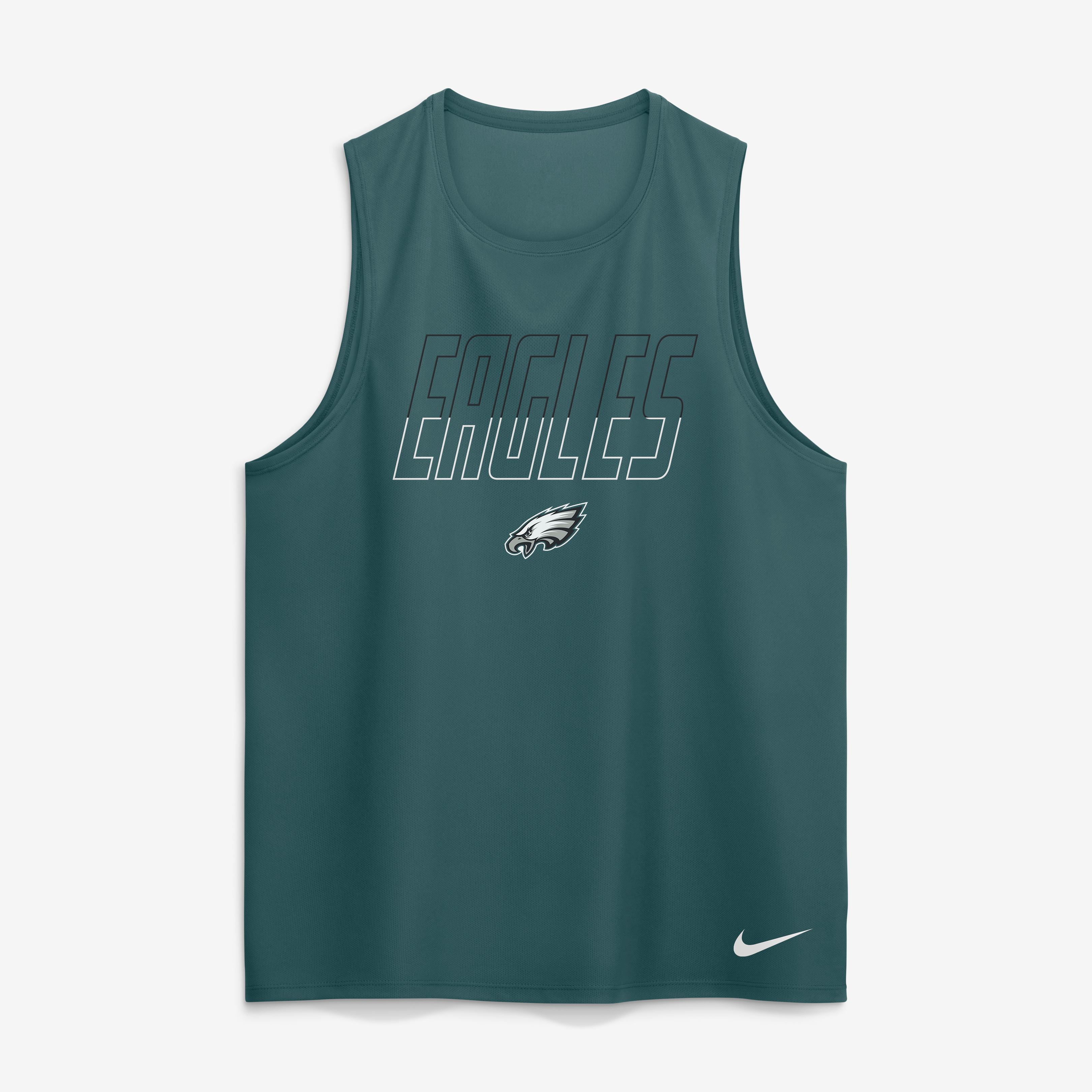 Débardeur Nike Dri-FIT Kickoff Miler vert nuit pour homme des Eagles de Philadelphie