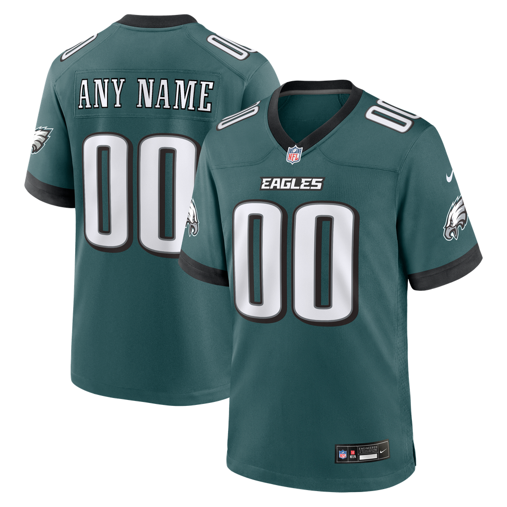 Custom 98 Ranger Philadelphia Eagles Nike Team Custom Game Jersey - Midnight Green