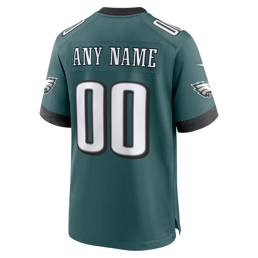 Philadelphia Eagles Nike Team Custom Game Jersey - Midnight Green