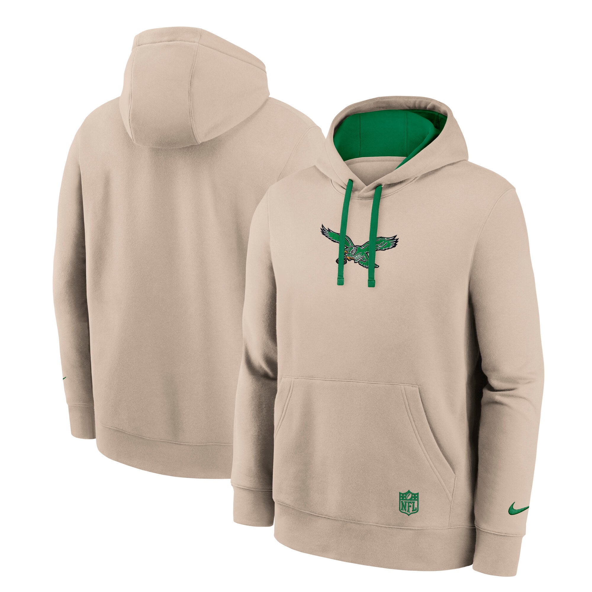 Sweat à capuche Nike Sand Philadelphia Eagles Rewind Club pour homme