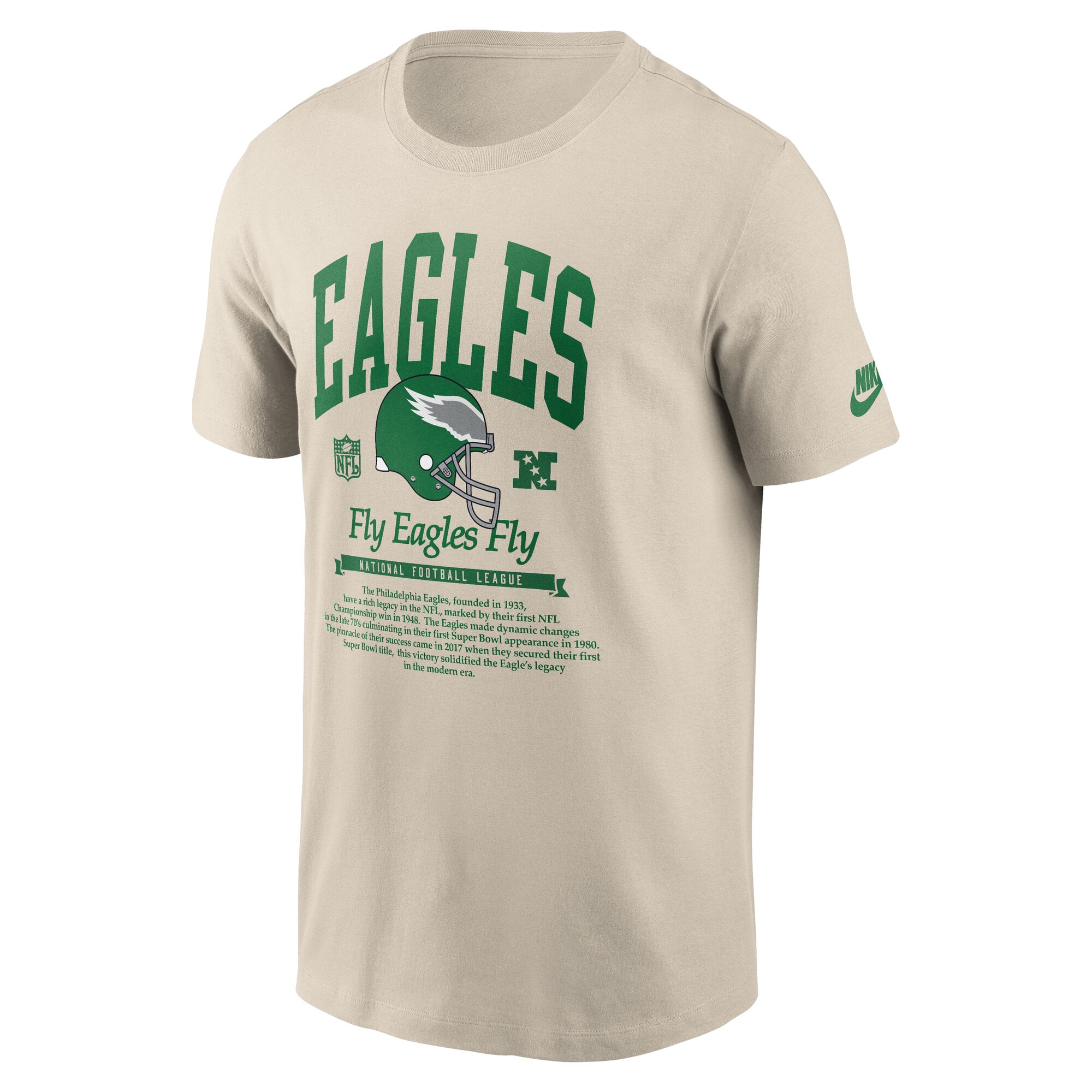 T-shirt Nike Sand Philadelphia Eagles Rewind pour homme