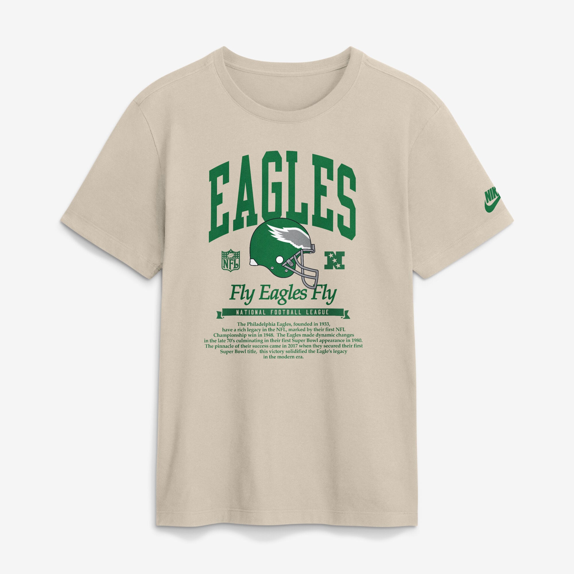 T-shirt Nike Sand Philadelphia Eagles Rewind pour homme