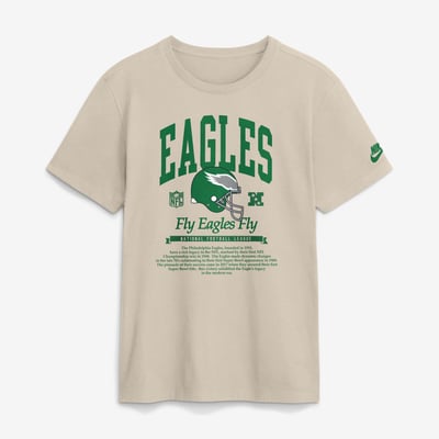  Philadelphia Eagles Nike Rewind T-Shirt - Sand