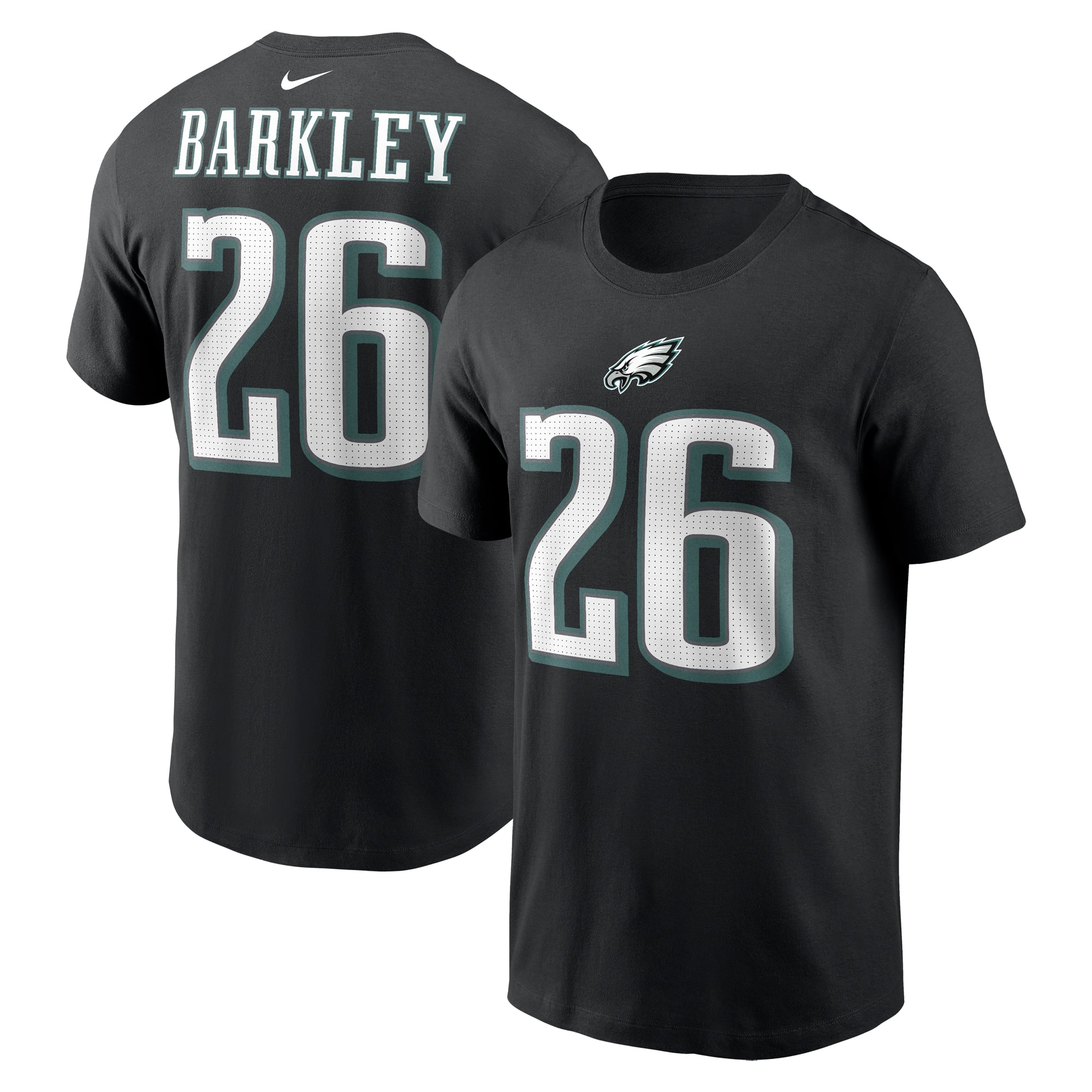 Men's Nike Saquon Barkley Black Philadelphia Eagles Name & Number T-Shirt