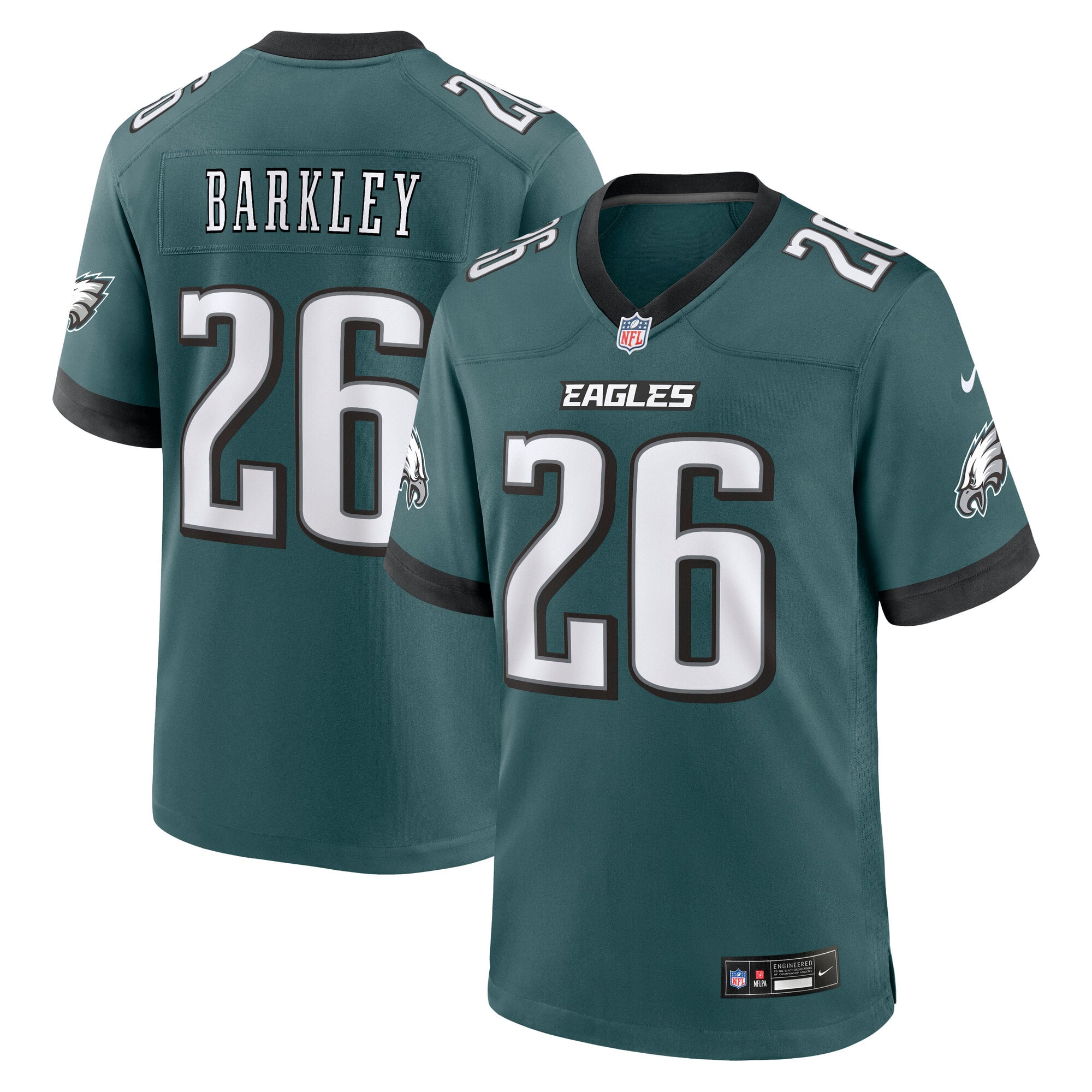 Men's Nike Saquon Barkley Midnight Green Philadelphia Eagles Team Game Jersey