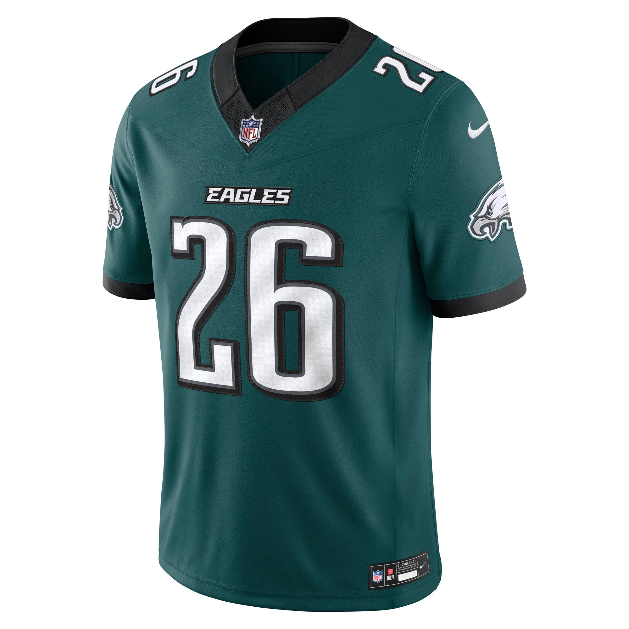 Maillot Nike Vapor F.U.S.E. Stitched Limited vert nuit Saquon Barkley pour homme, Philadelphia Eagles