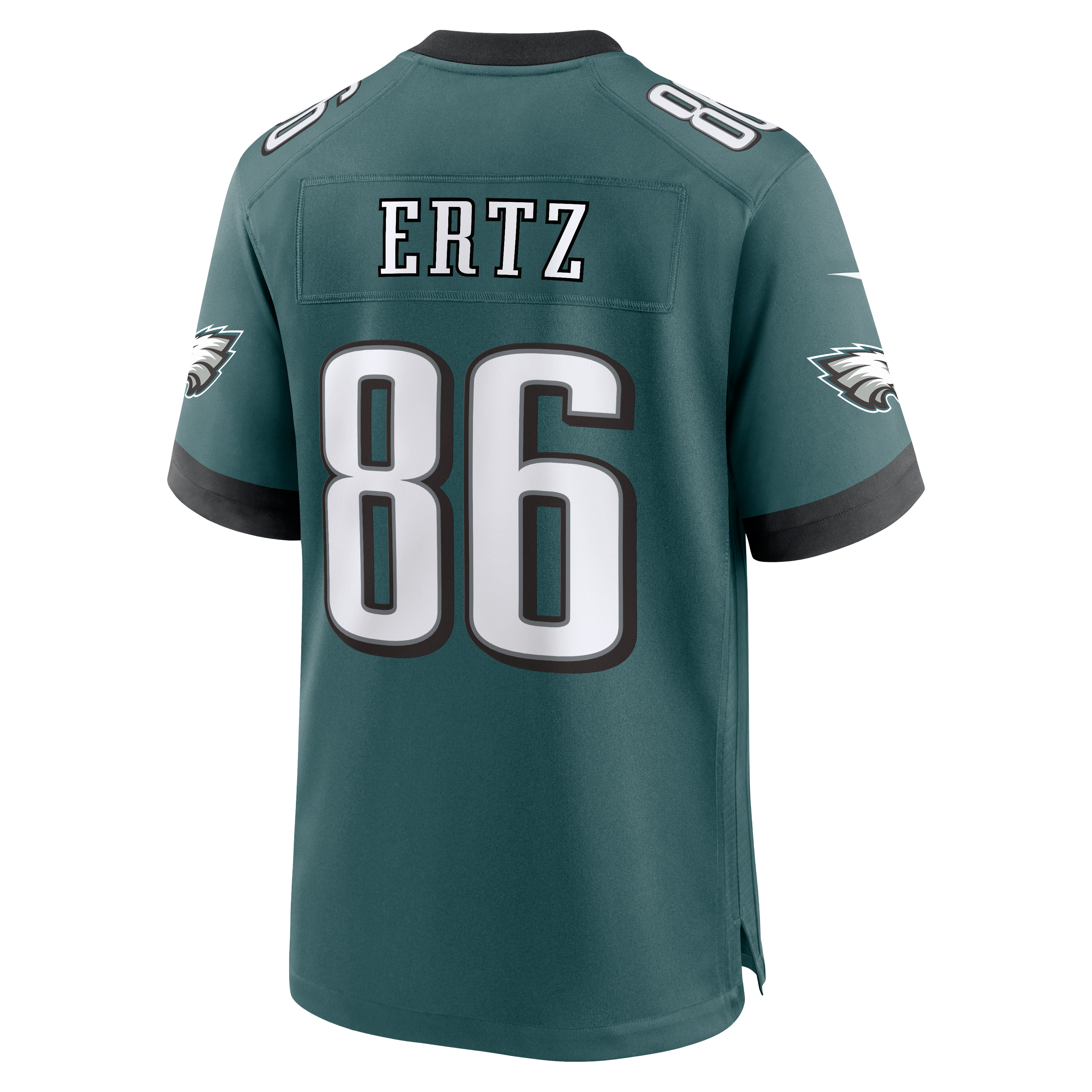 Maillot de match Nike Zach Ertz vert nuit des Eagles Philadelphie pour homme