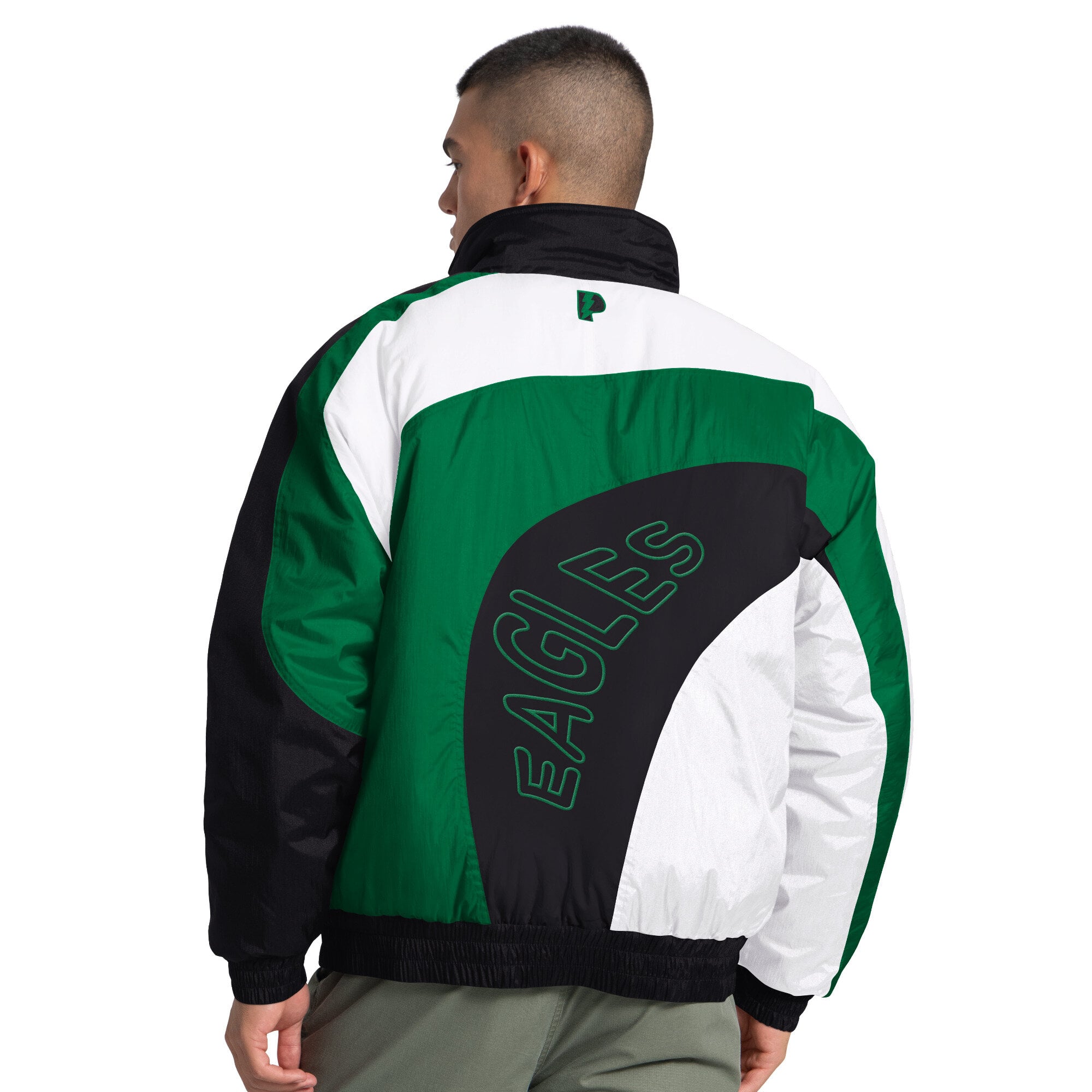 Veste zippée intégrale blanche Philadelphia Eagles Wave pour homme, style professionnel