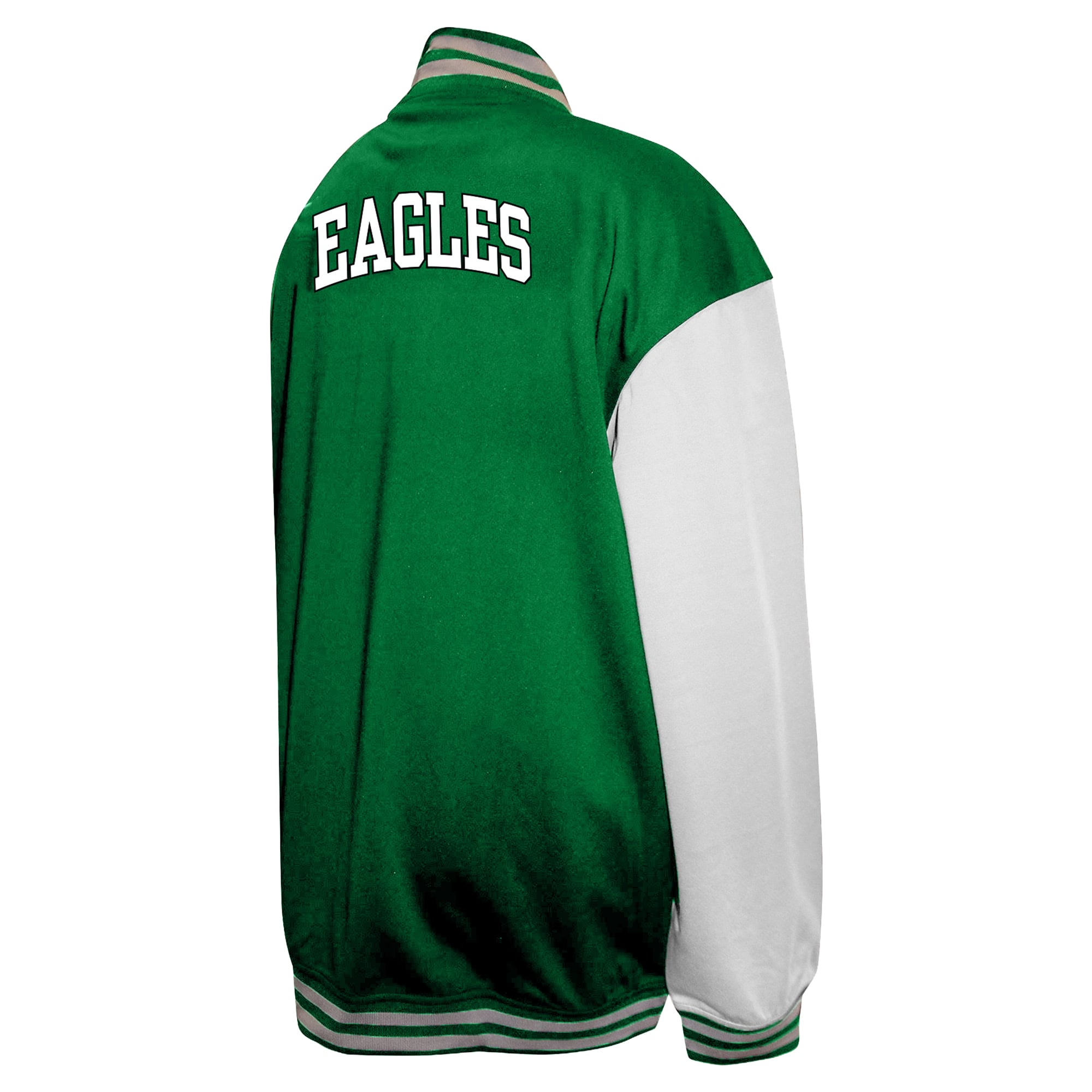 Men's Profile Midnight Green Philadelphia Eagles Big & Tall Full-Snap Varsity Jacket