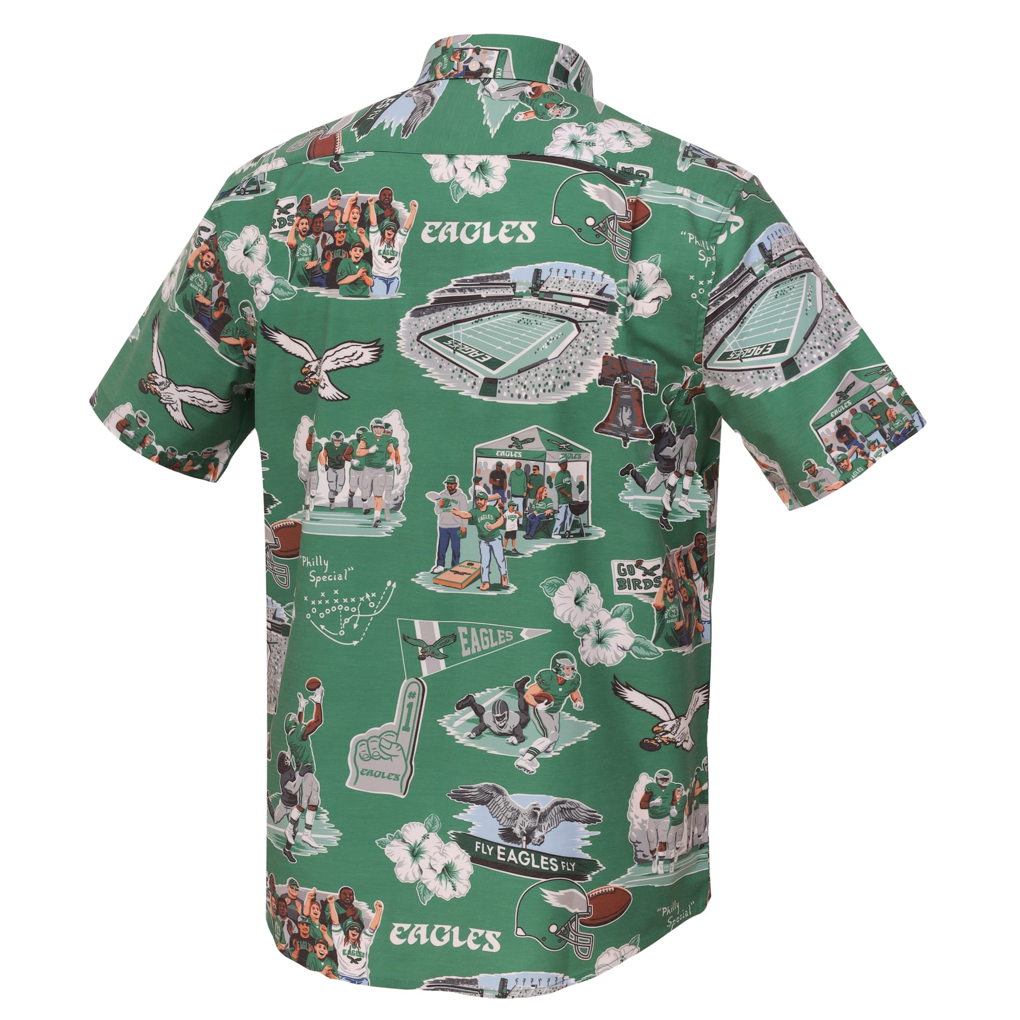 Men's Reyn Spooner Midnight Green Philadelphia Eagles Scenic Button-Down Shirt