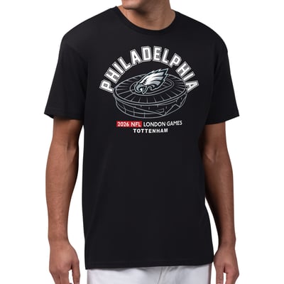 Philadelphia Eagles Starter 2026 NFL London Games Stadium Graphic T-Shirt - Black
