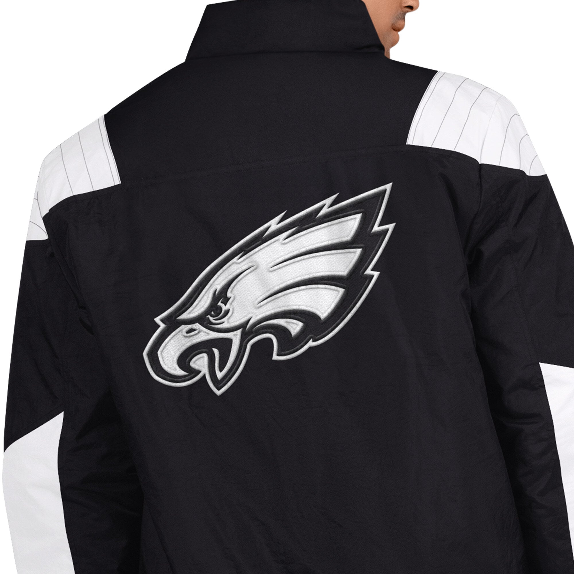 Veste Starter noire Philadelphia Eagles Gridiron pour homme, demi-zip