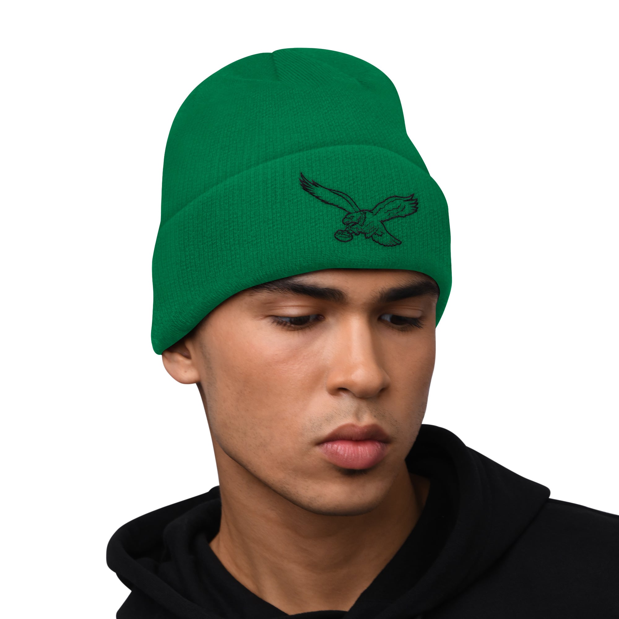 Men's Starter  Green Philadelphia Eagles Hoodie and Cuffed Knit Hat Combo Pack