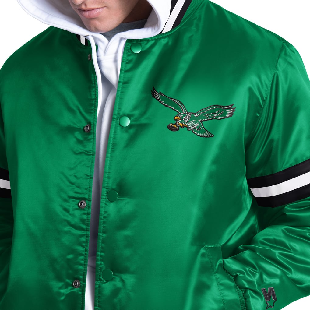 Snap Join Philadelphia Eagles Starter Courtside Varsity Retro Logo Full Snap ...