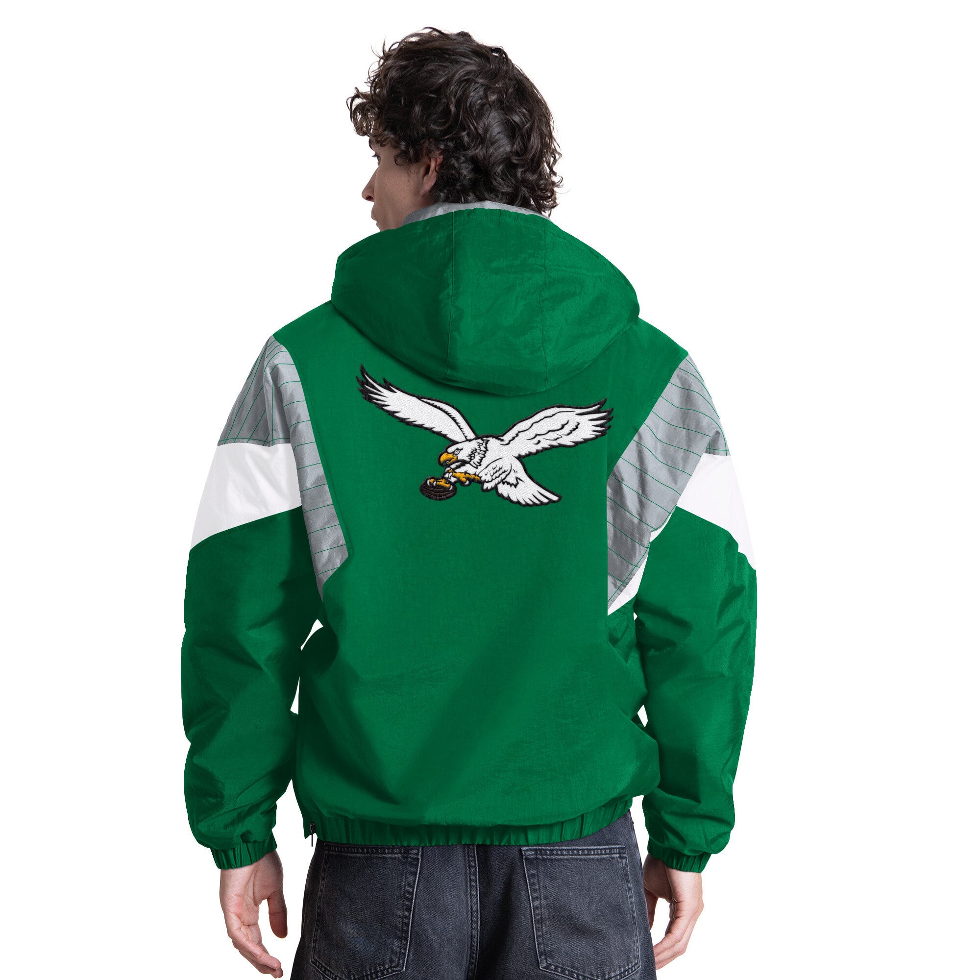 Veste à capuche demi-zip Starter Kelly Green Philadelphia Eagles pour homme