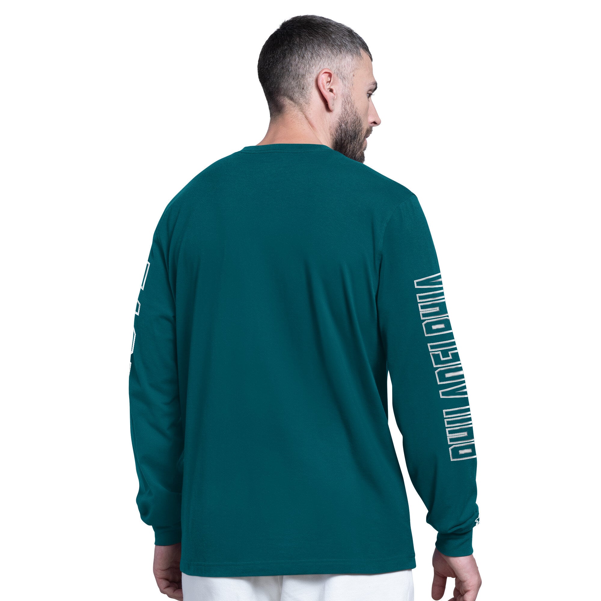 T-shirt à manches longues Starter Midnight Green Philadelphia Eagles Clutch Hit II pour homme
