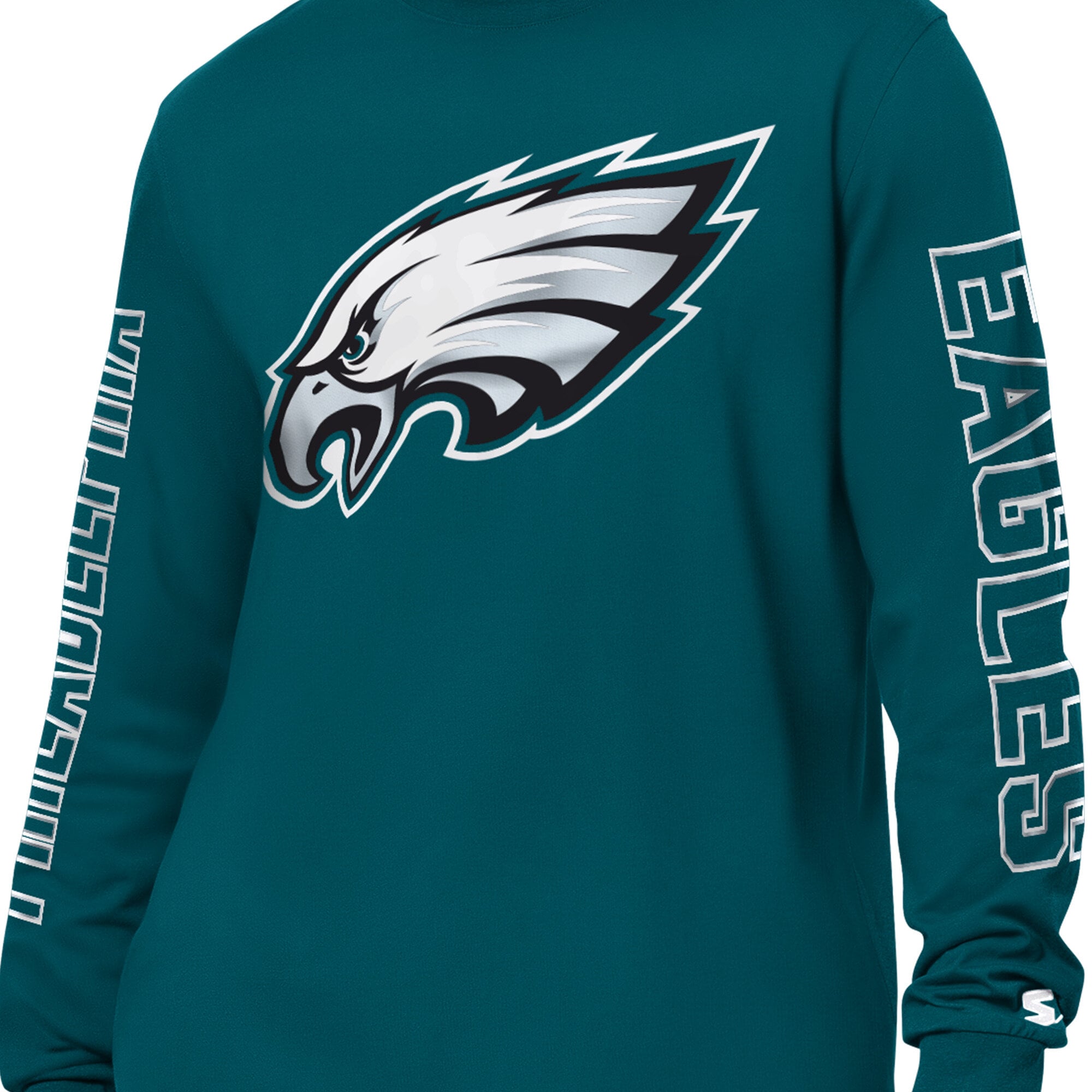 T-shirt à manches longues Starter Midnight Green Philadelphia Eagles Clutch Hit II pour homme
