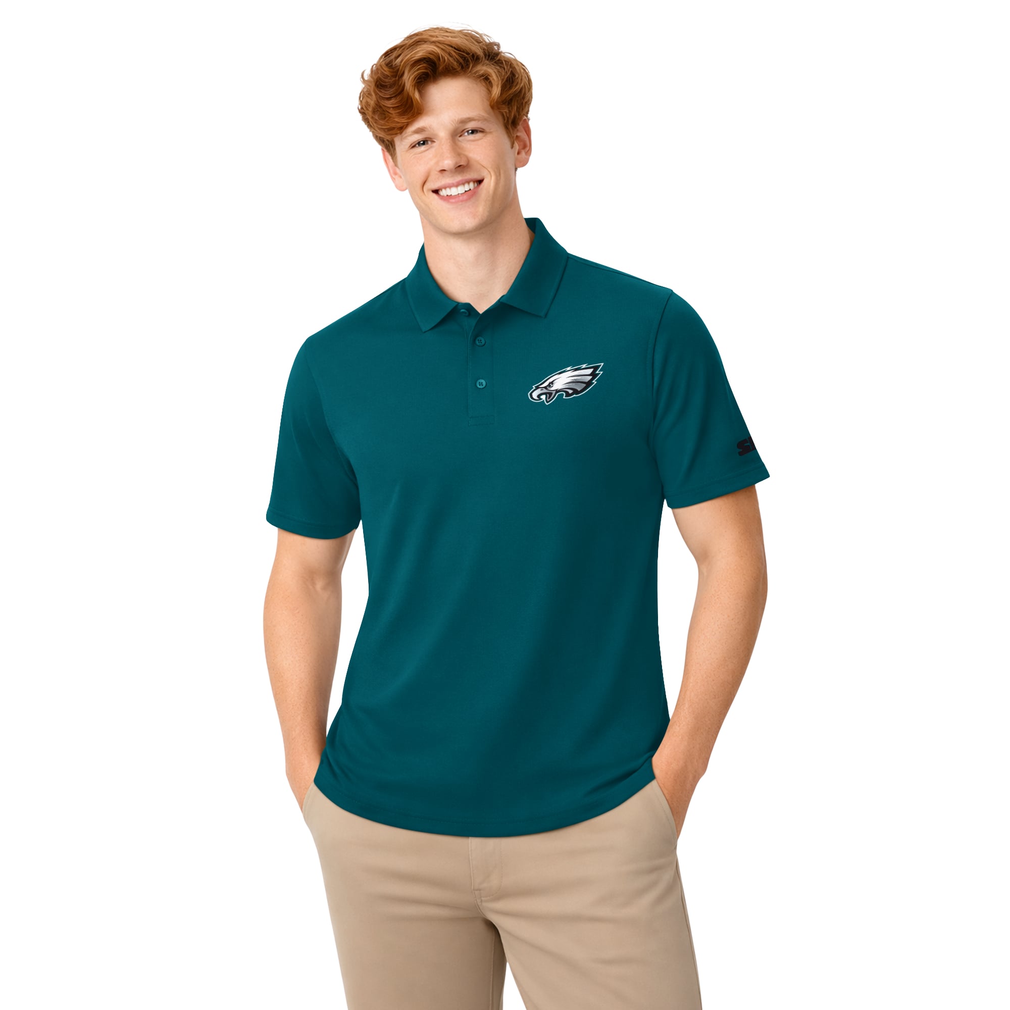 Ensemble de deux polos à logo Philadelphia Eagles Starter vert nuit/noir pour homme