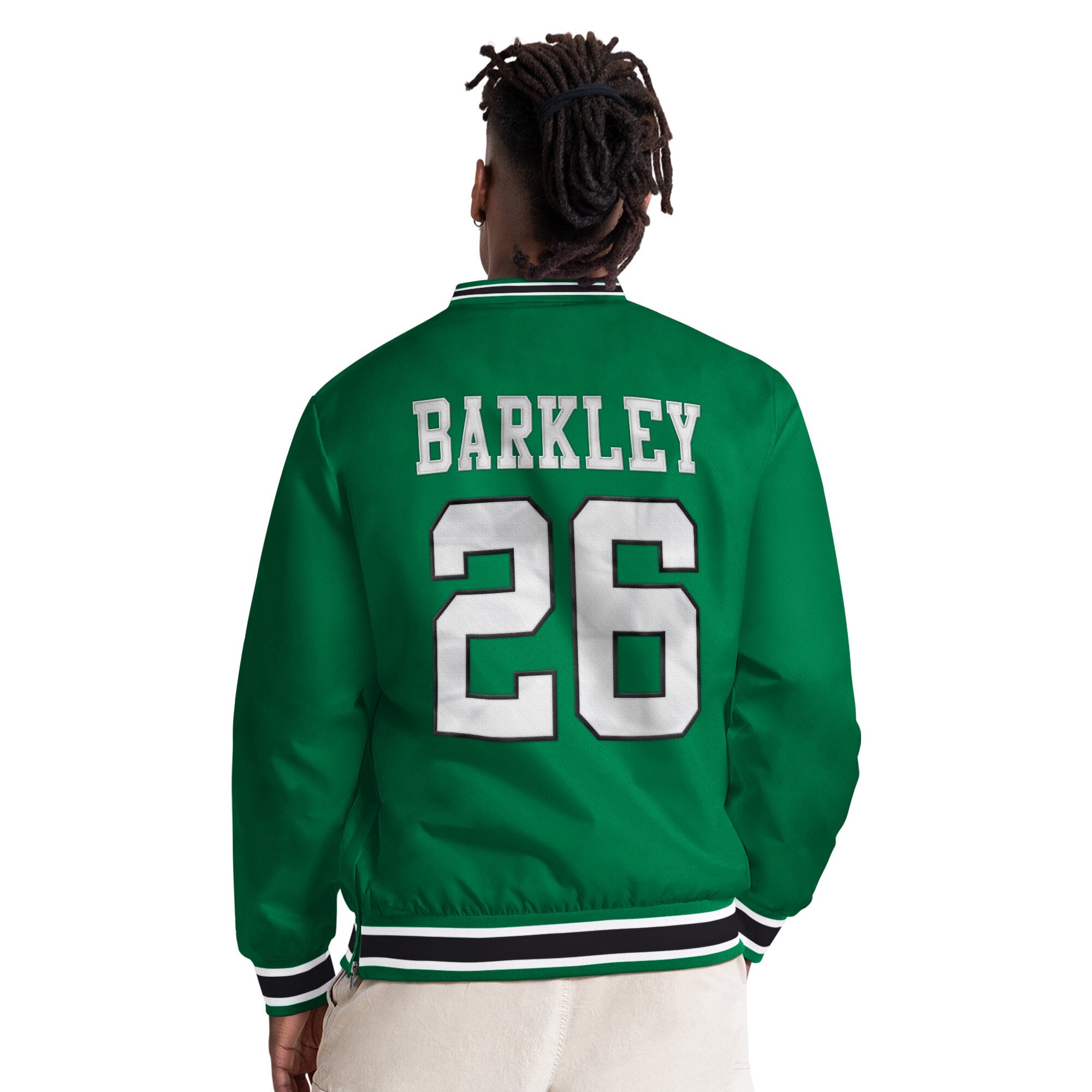 Pull à col en V Starter Saquon Barkley vert Kelly, Philadelphia Eagles, pour homme