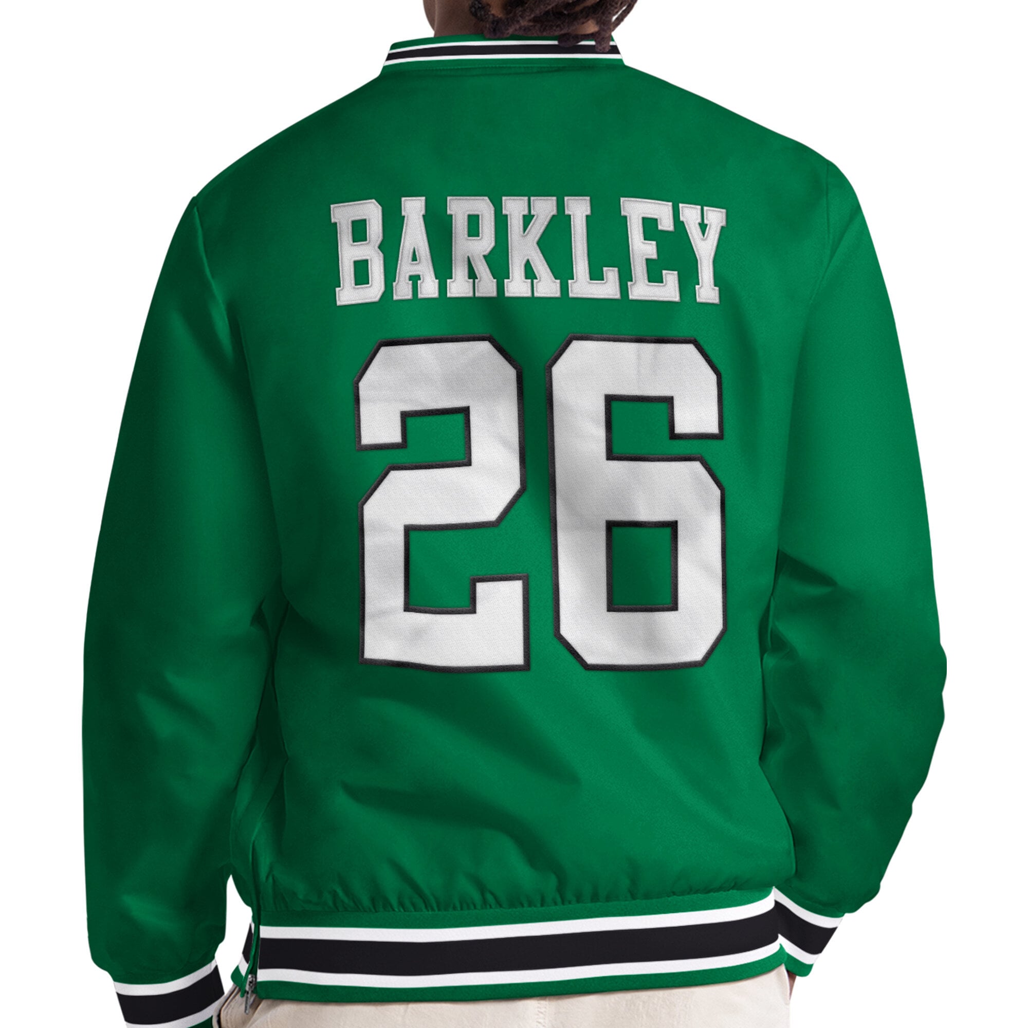Pull à col en V Starter Saquon Barkley vert Kelly, Philadelphia Eagles, pour homme
