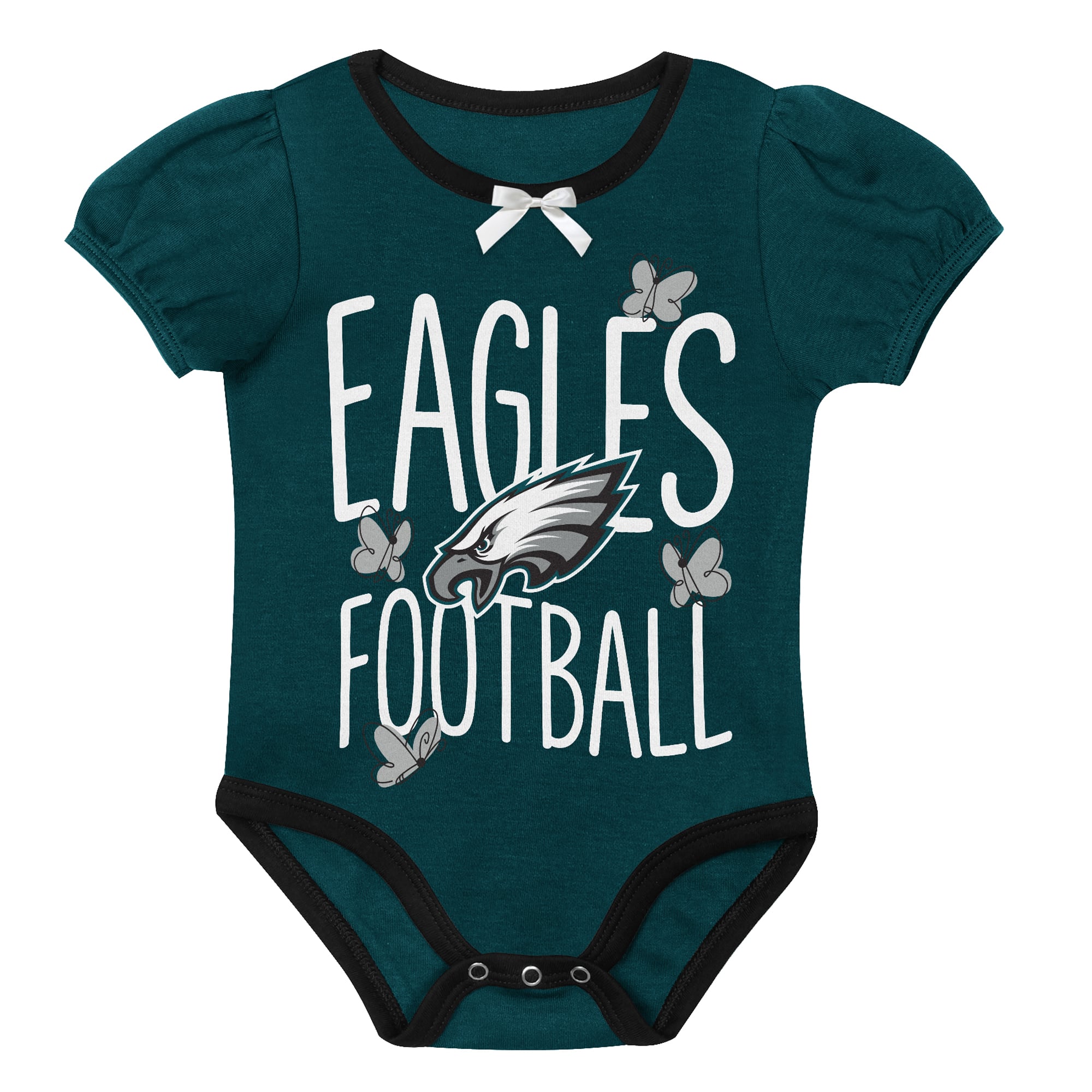 Ensemble body deux pièces Outerstuff vert nuit/noir Philadelphia Eagles Star Power pour nouveau-né et nourrisson