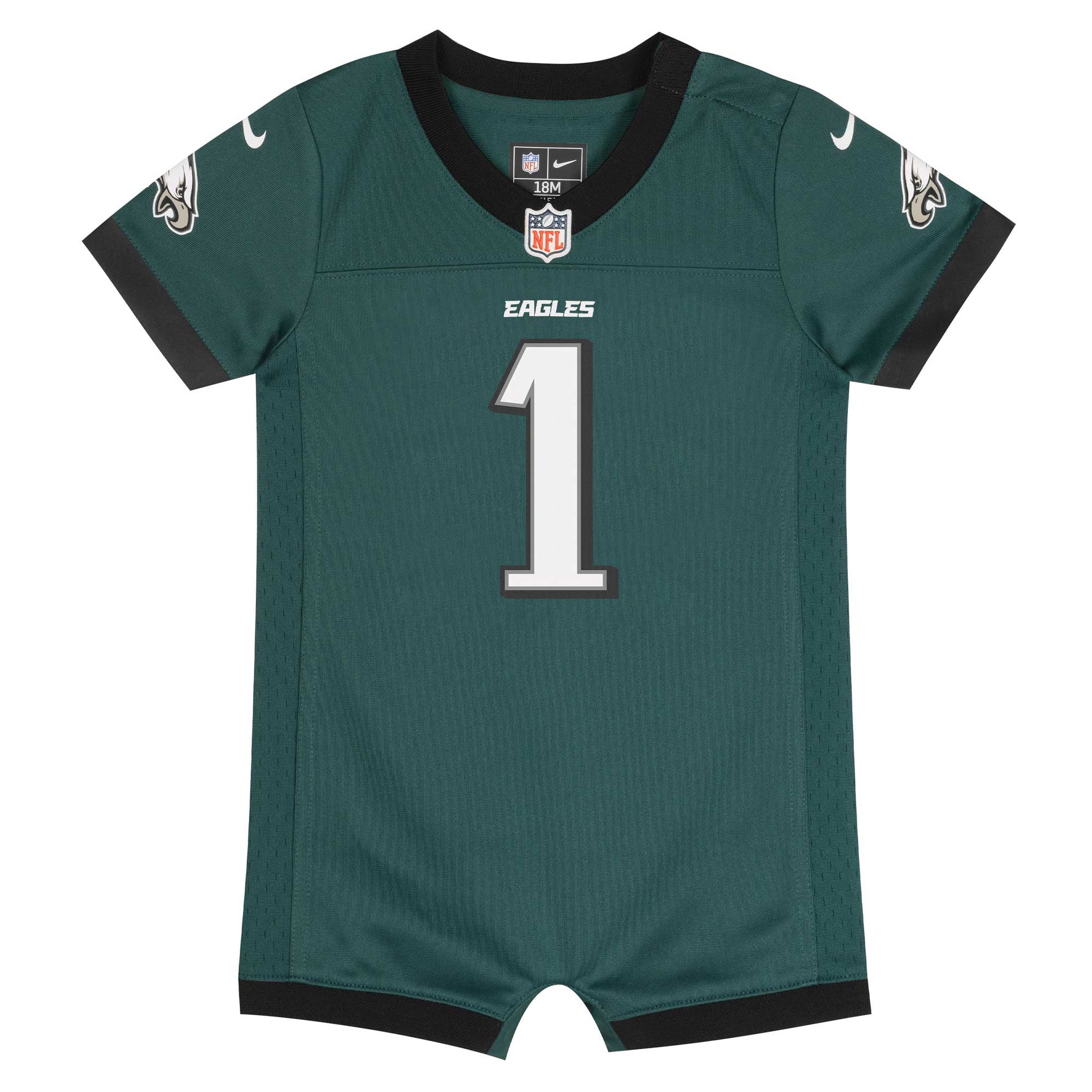 Combinaison Nike Jalen Hurts vert nuit pour nouveau-né, Philadelphia Eagles